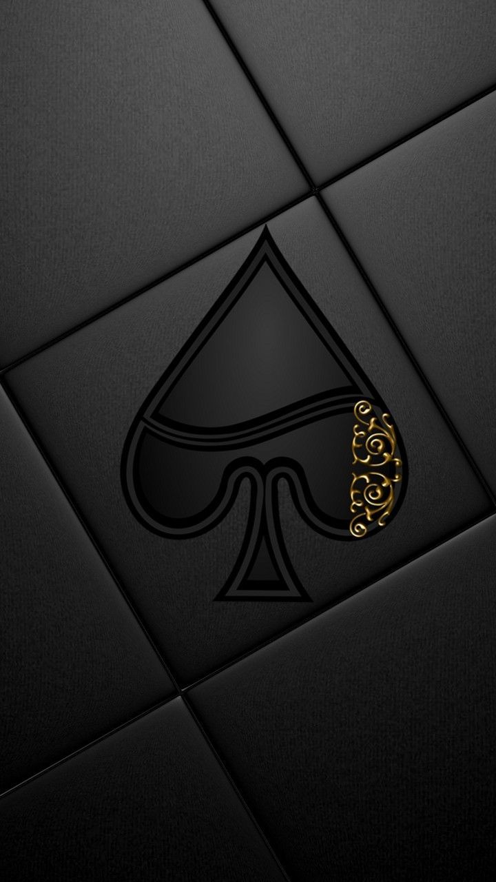 Golden Ace of Spades Wallpaper