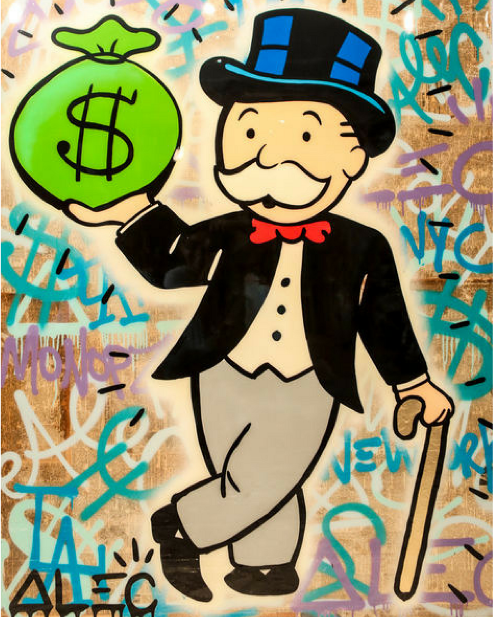 Mr monopoly money bag