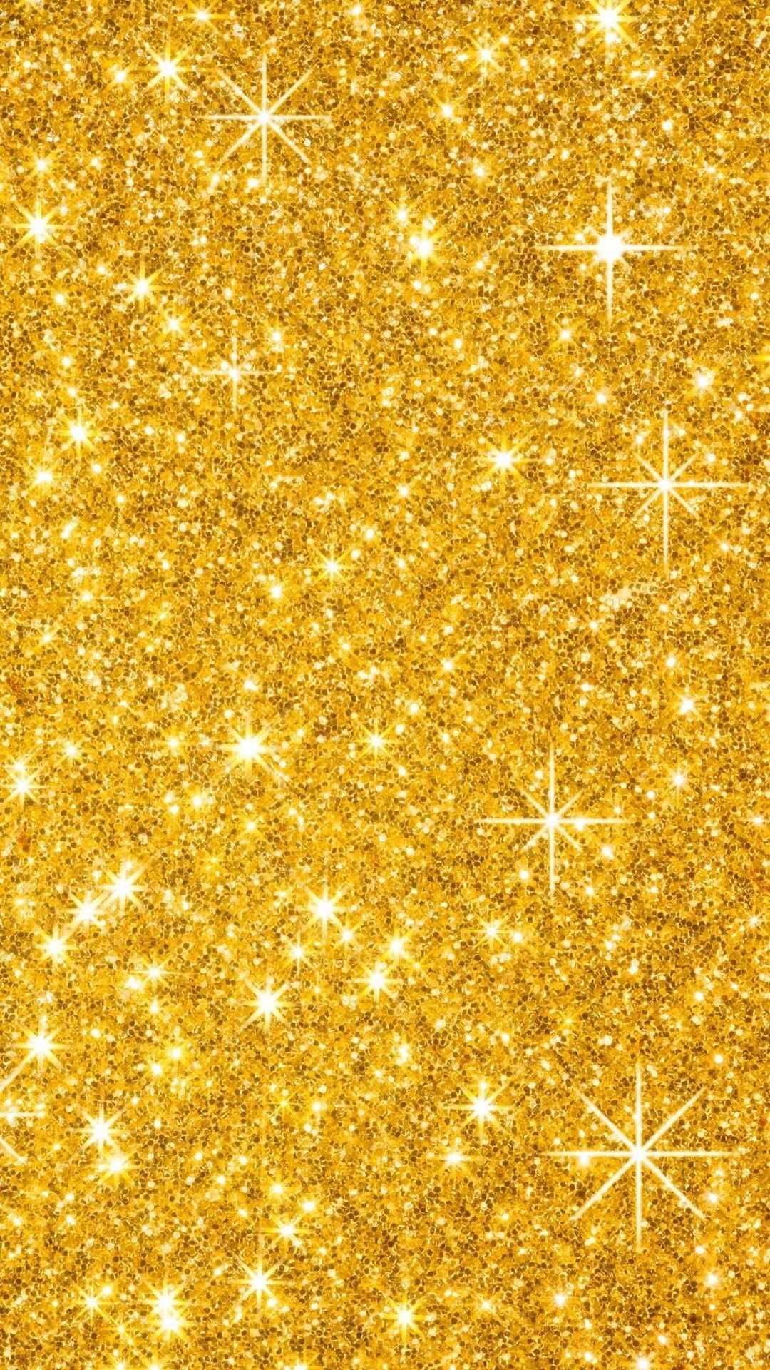 Gold Glitter iPhone Wallpaper