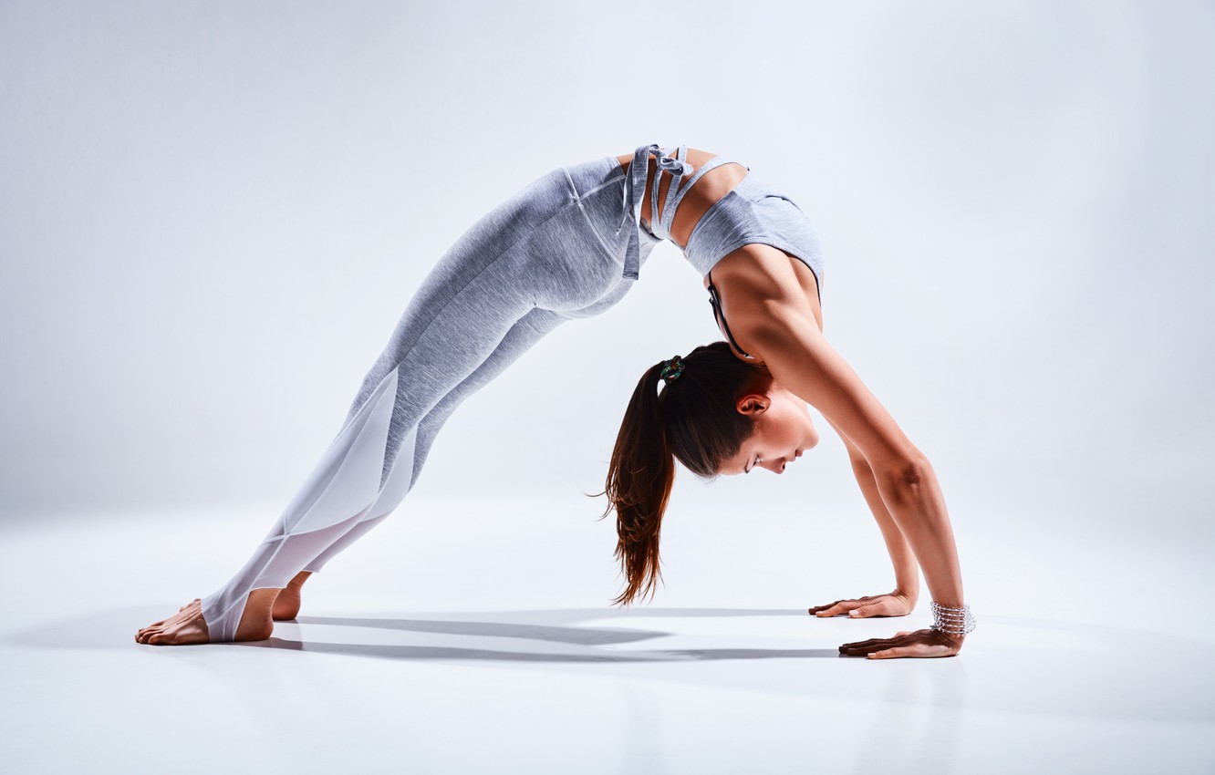Wallpaper pose, female, yoga, Pose technique image for desktop, section спорт