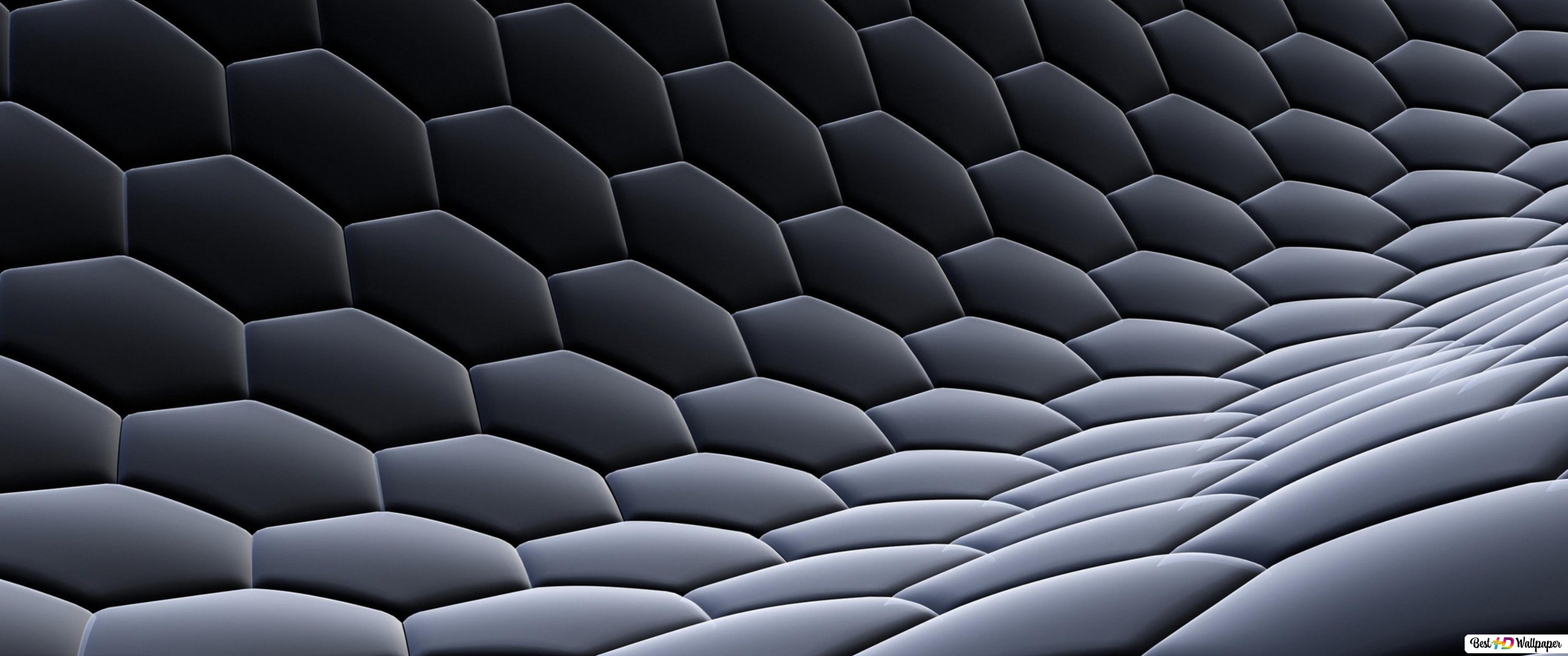 Quilted black snake pattern HD wallpaper download