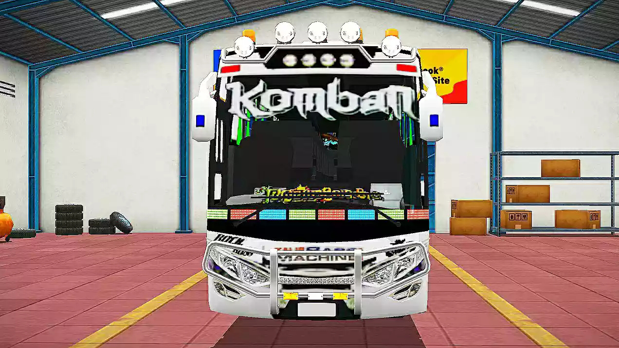 Komban Bus Livery. Komban White bus livery for Bus Sumilator Indonesia. skin for Bus game