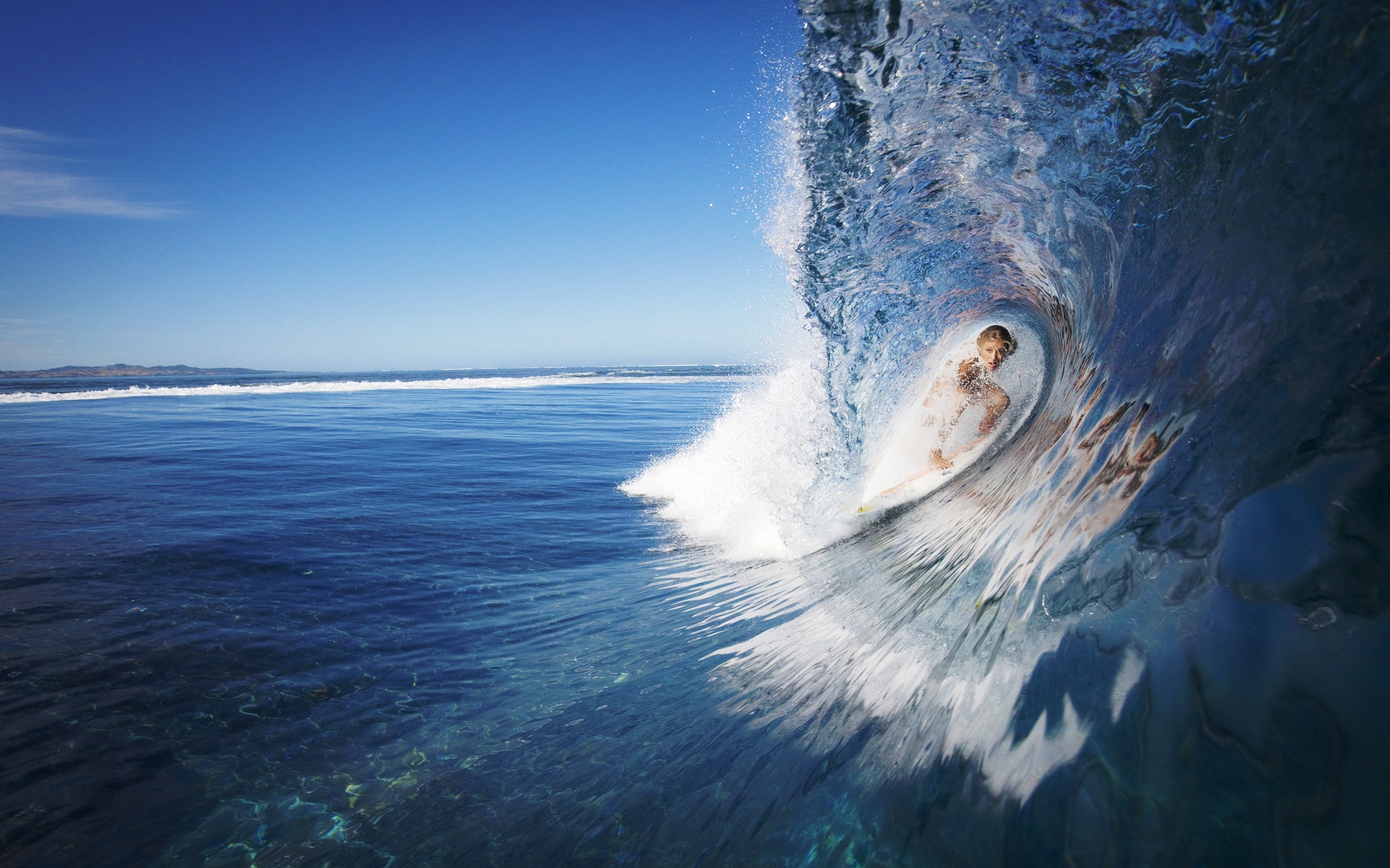 Woman Surfing HD Wallpaper