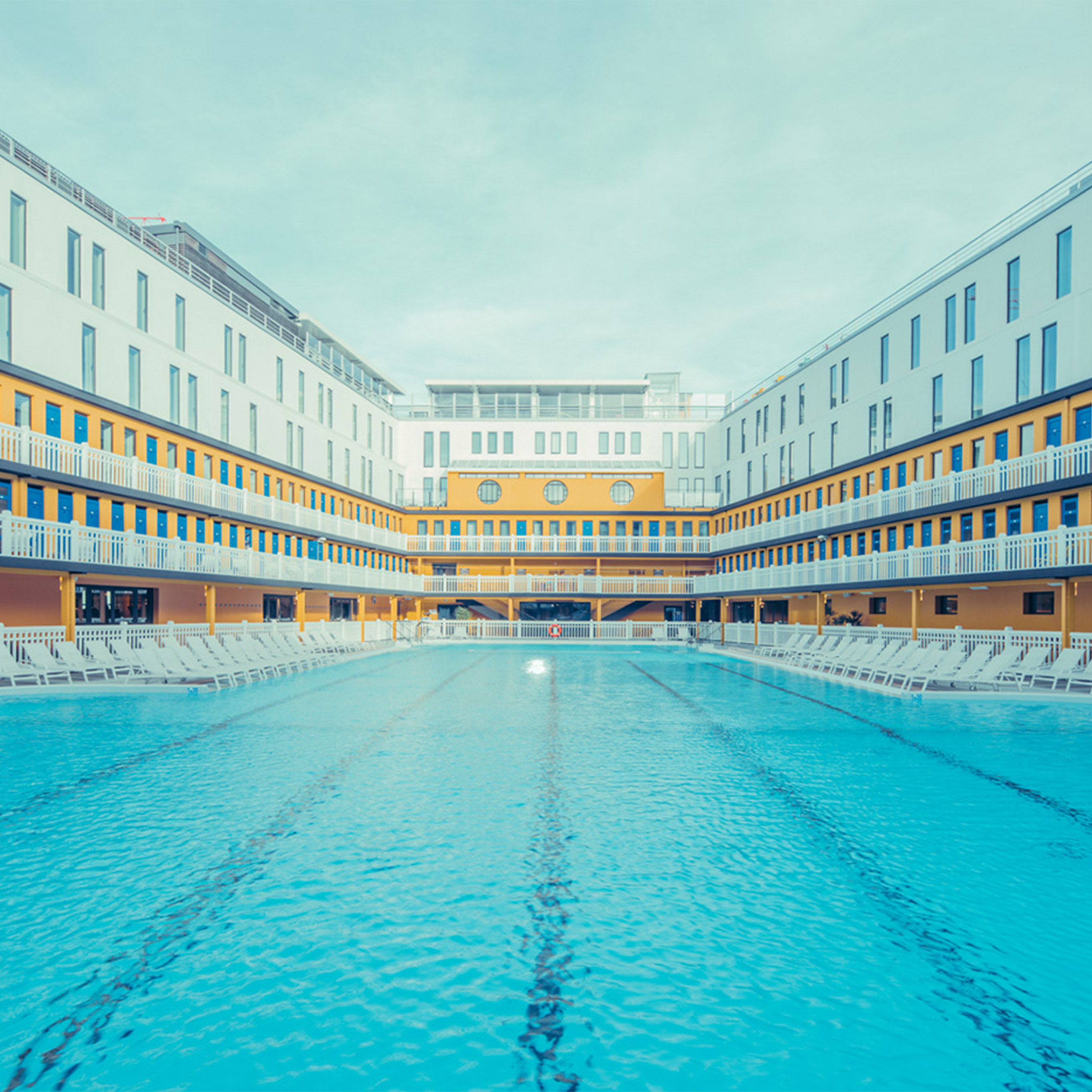 City Swimming Pool Summer Nature Wallpaper