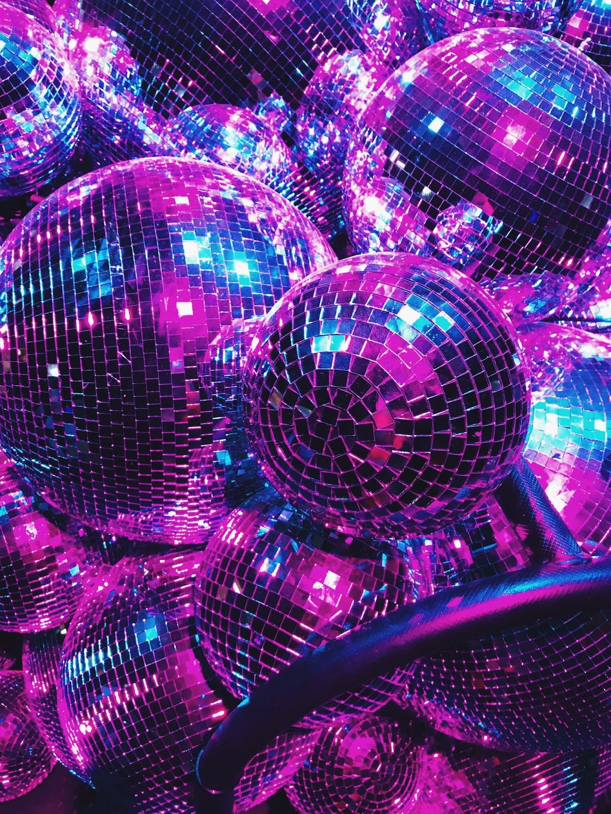 Pink And Blue Disco Balls