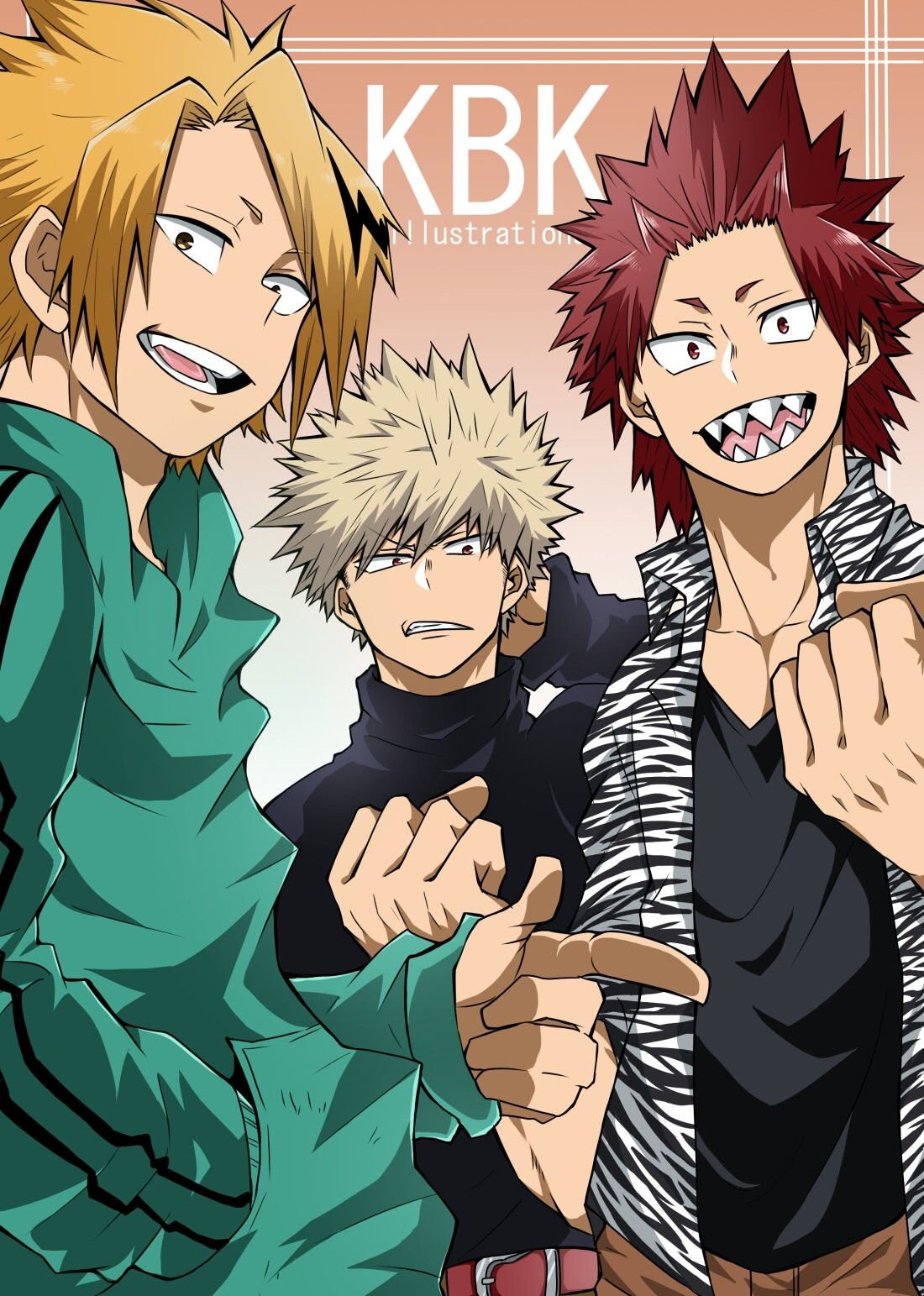 Bakugou, Kirishima and Kaminari. My hero academia. My hero academia, My hero academia episodes, Hero