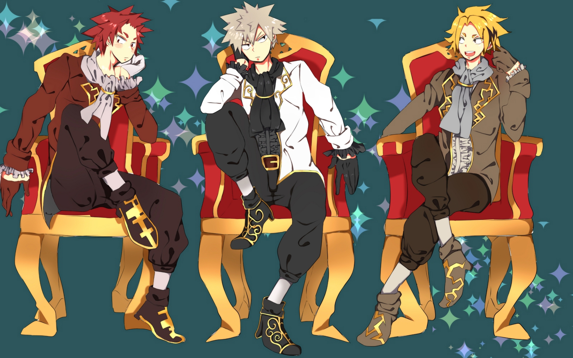 Denki Kaminari Eijiro Kirishima Katsuki Bakugou Wallpaper:1920x1200