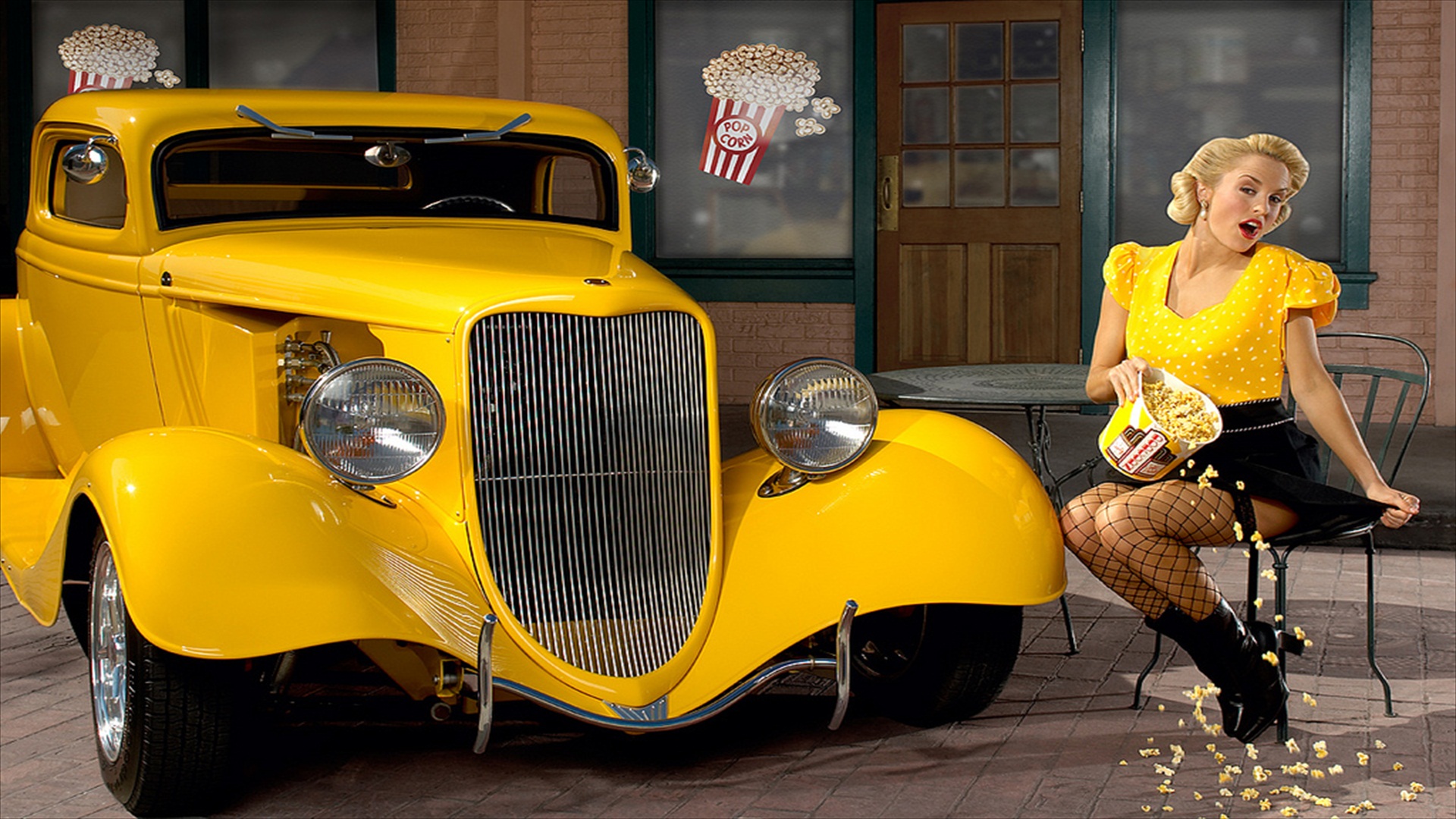 car girl wallpaper, land vehicle, vintage car, classic, vehicle, motor vehicle
