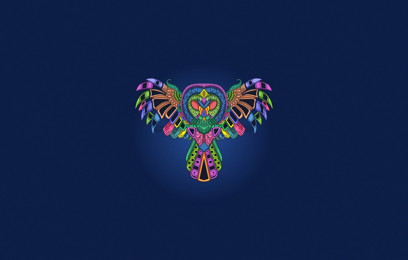 Wallpaper Minimalism, Owl, Bird, Style, Background, Art, Art, Abstract, Style, Color, Neon, Owl, Background, Bird, Illustration, Minimalism image for desktop, section минимализм