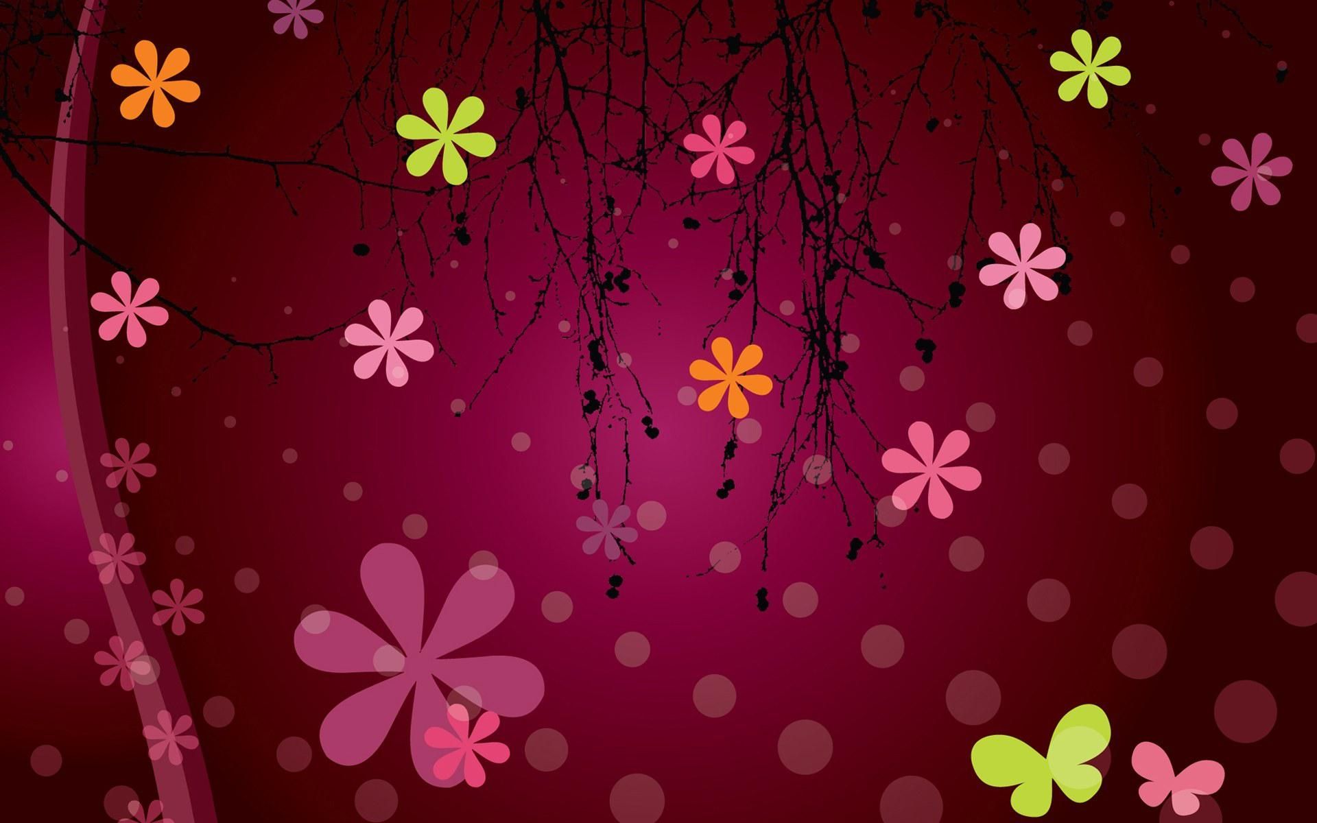 Girly background desktop. Pink wallpaper background, Flower background image, Vector flowers