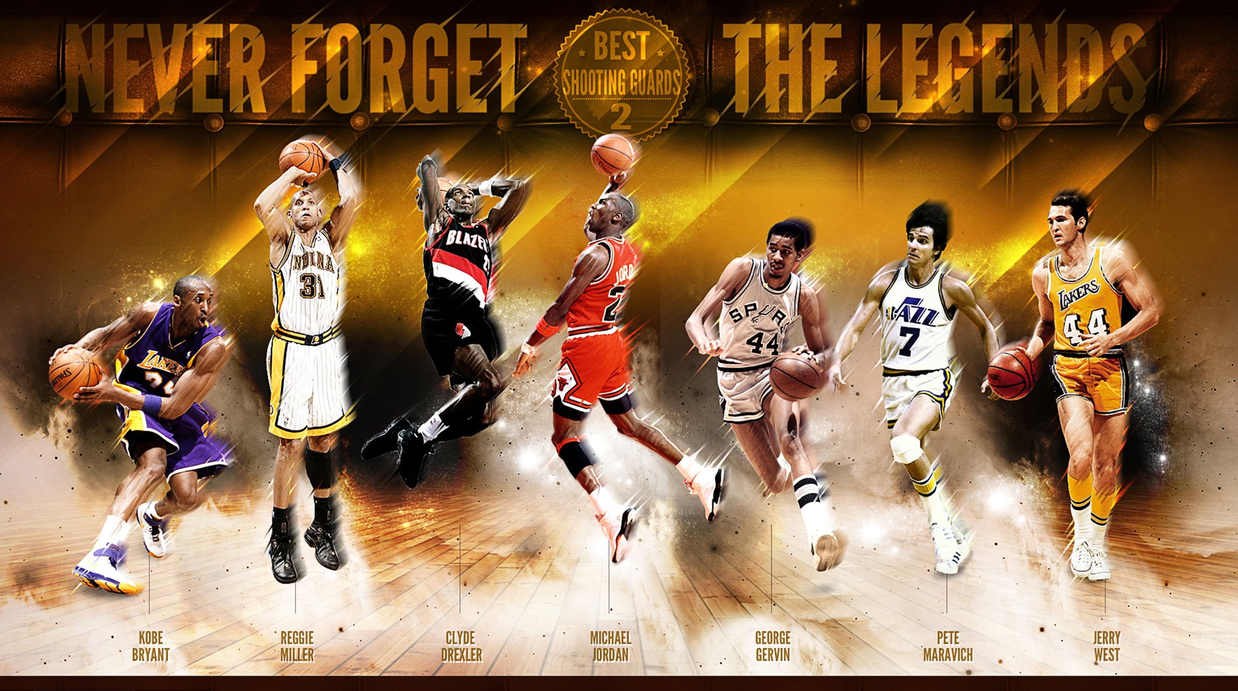 basketball players wallpaper #Sport #Basketball Michael Jordan #NBA Kobe Bryant #Legends George Gervin Jerry West Cly. Basketball, Nba legends, Basketball players