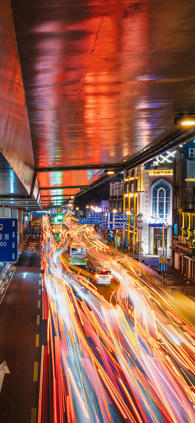 City Traffic Night Scene Mobile Phone Wallpaper Background Image Free Download