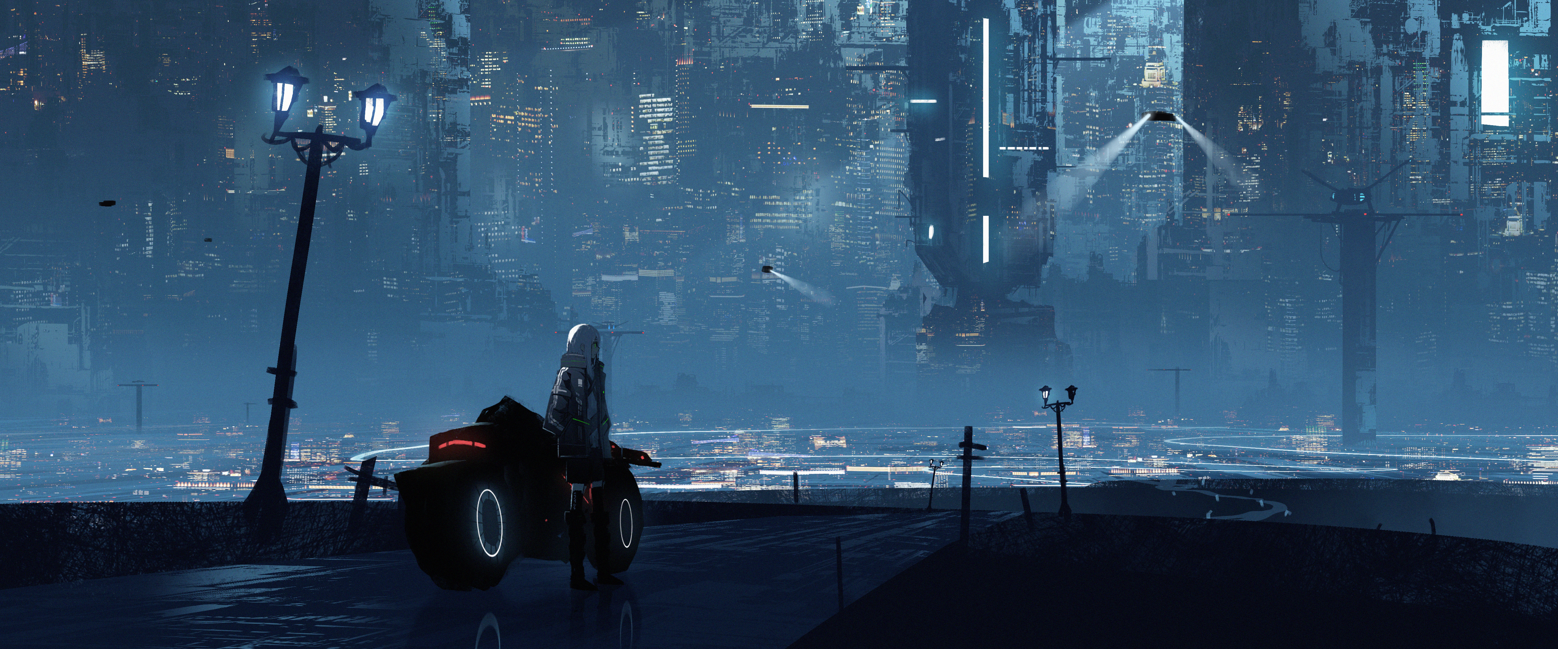 Cyberpunk City Anime Girl 5k, HD Anime, 4k Wallpaper, Image, Background, Photo and Picture