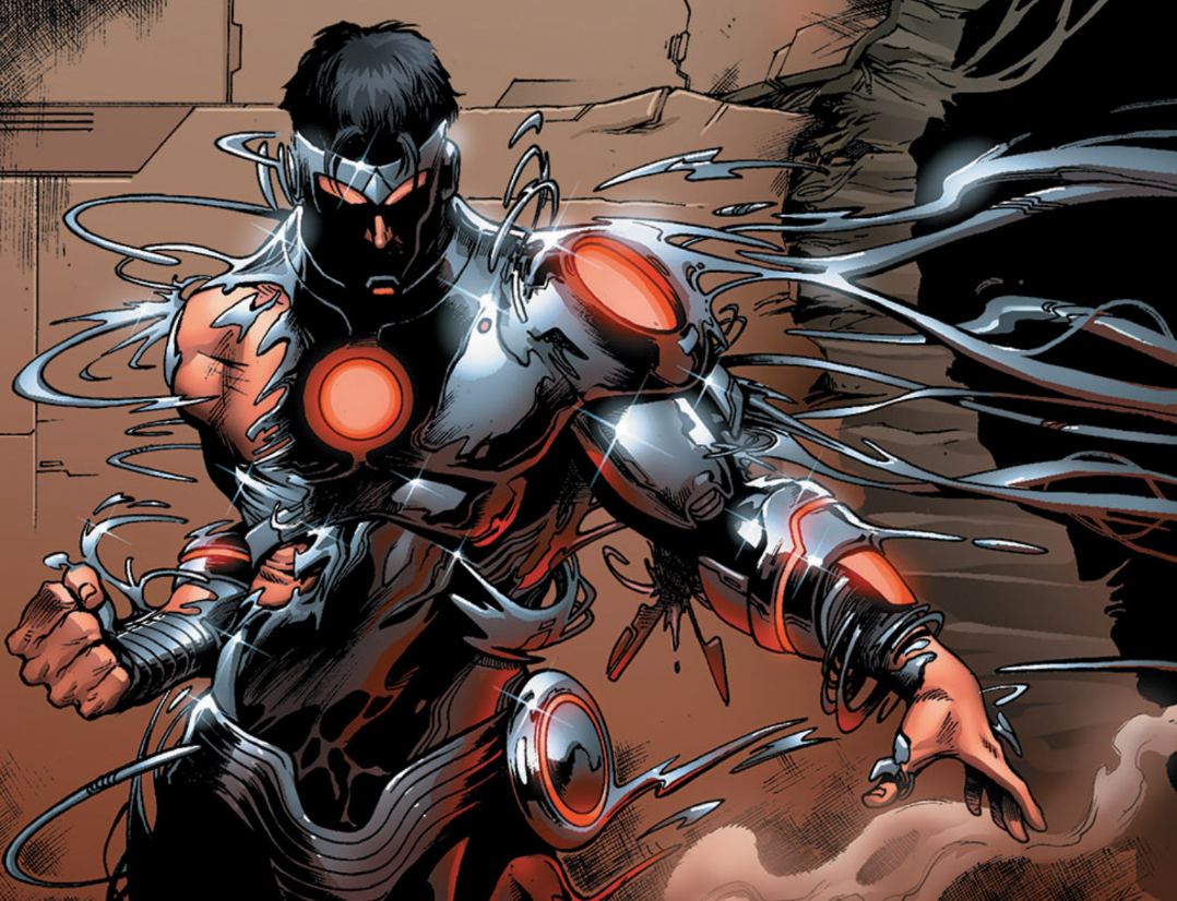 Tony Stark Makes A Suit Based Off Of The Venom Symbiote, So Instead Of Nanomachines Building Themselves It's This Bio Suit That Assembles Itself Like Liquid Metal. Honestly, One Of The Cooler Suit Up