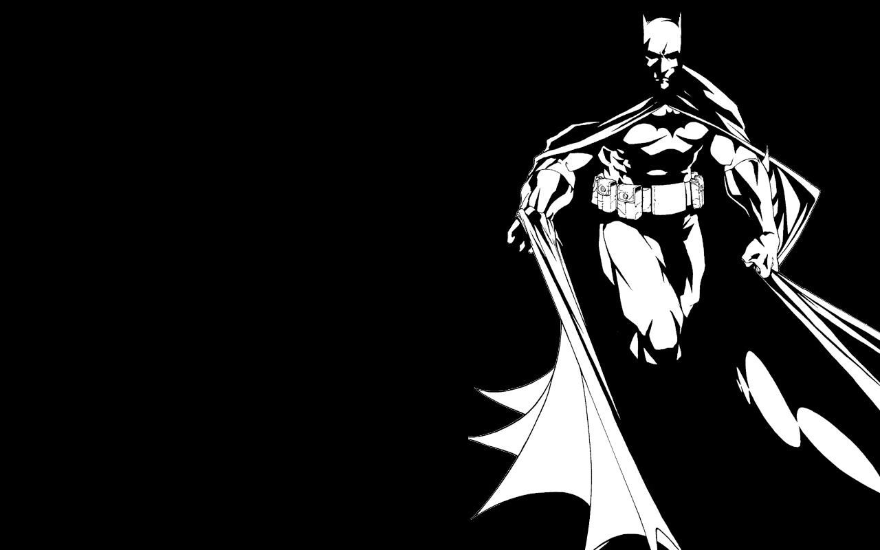 Batman In Black And White Wallpaper In HD. HD Wallpaper. Black and white cartoon, Black and white wallpaper, Batman