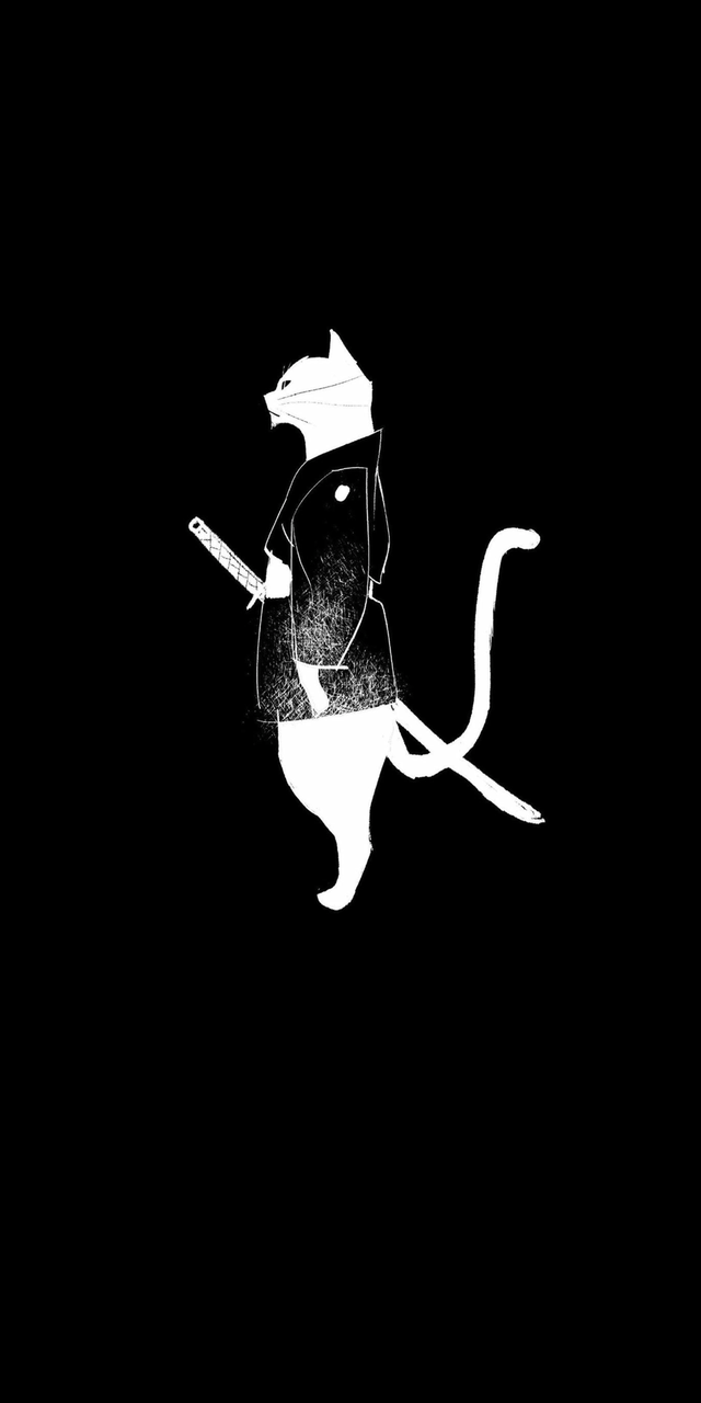 Inversed* Samurai Cat Kim [2880 x 1440]