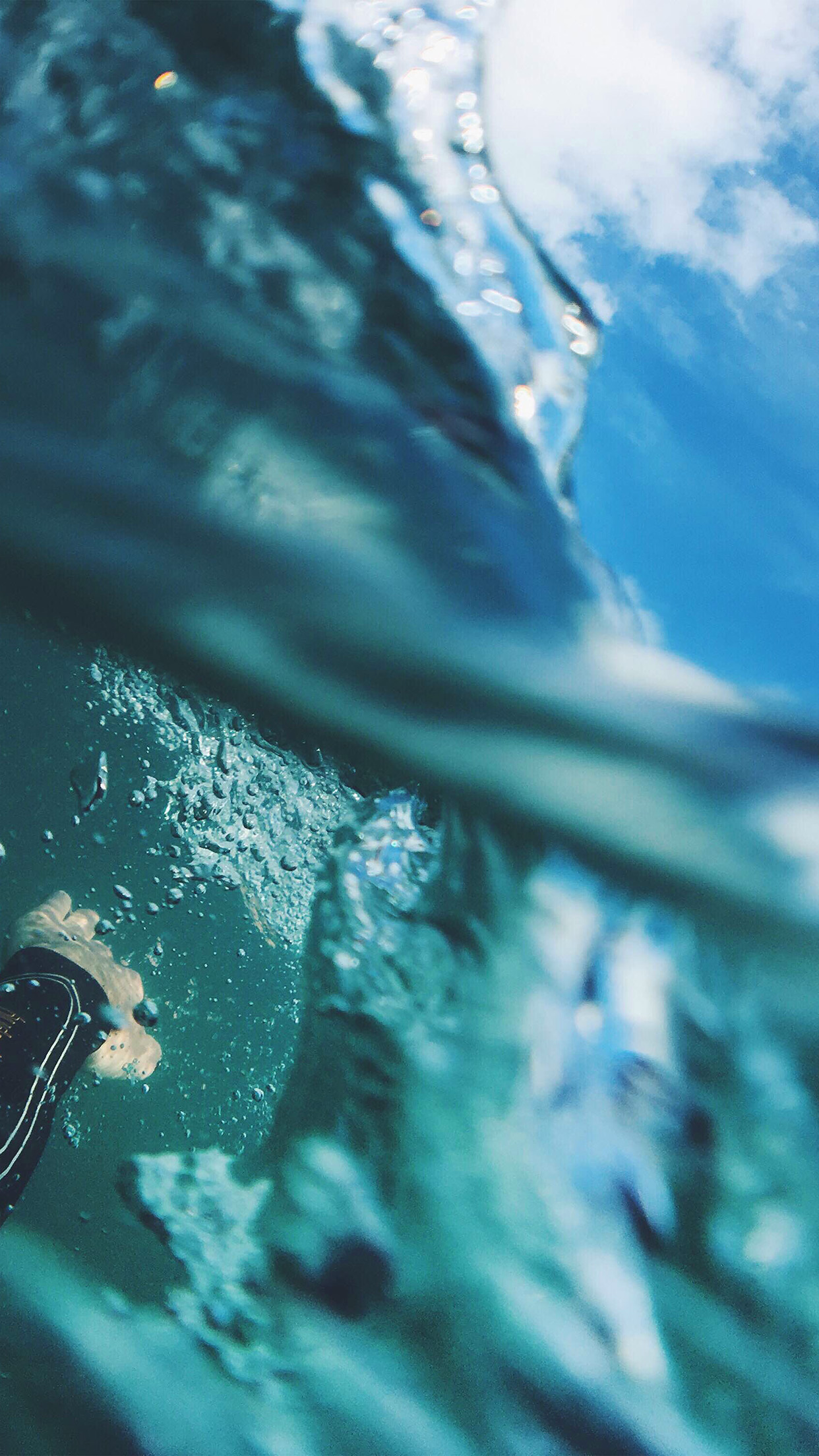 iPhone X wallpaper. sea blue nature swim underwater summer