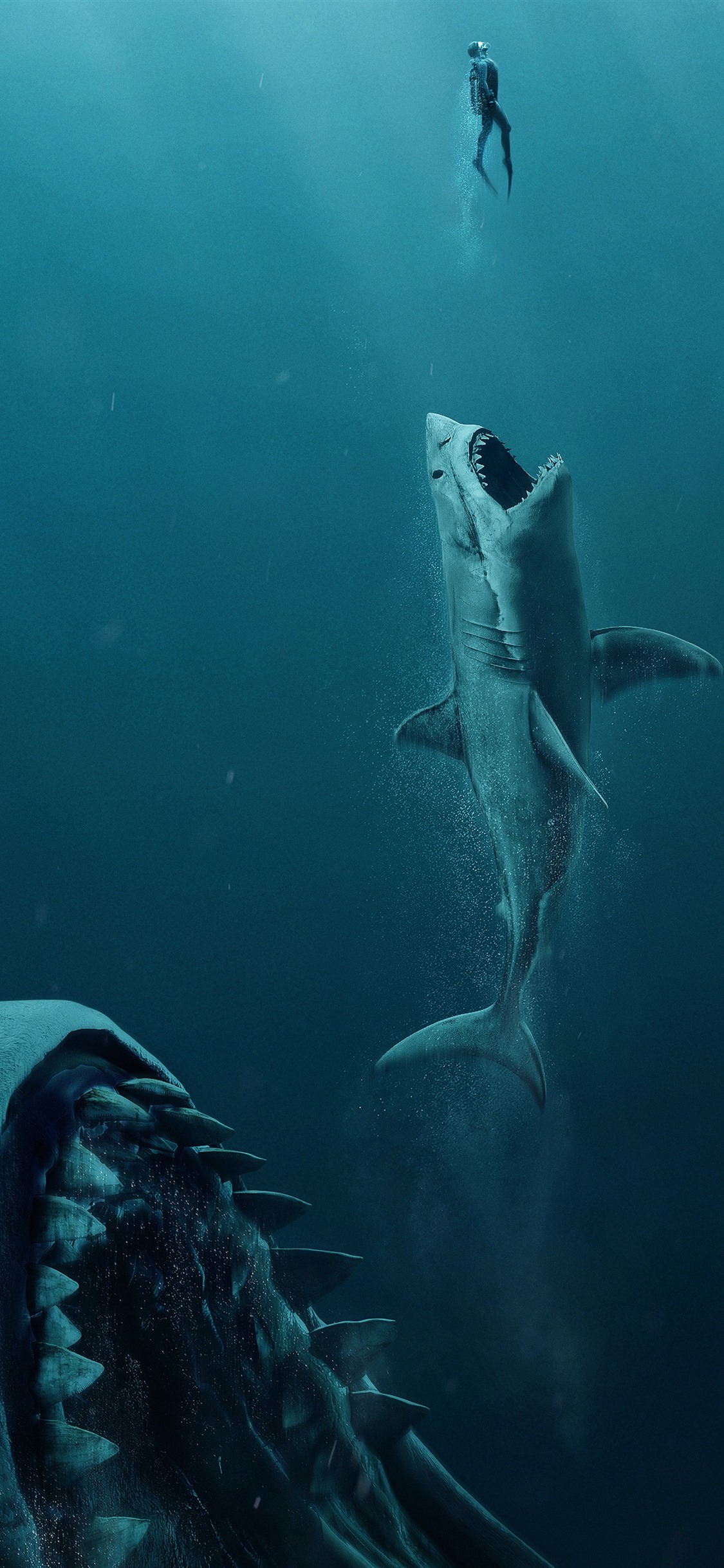 The Meg, Shark, Underwater 1242x2688 IPhone 11 Pro XS Max Wallpaper, Background, Picture, Image