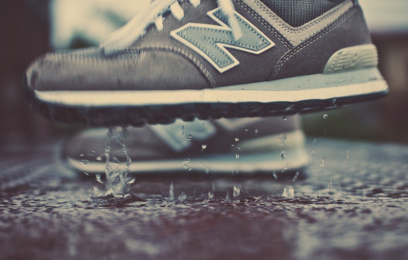 Wallpaper drops, puddle, new balance. sneakers image for desktop, section стиль