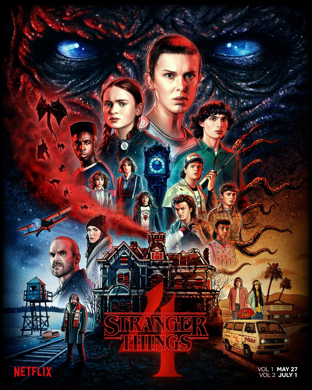 Stranger Things 4 Poster Unleashes Vecna, Demo Bats, Tentacles and More Fresh Horrors
