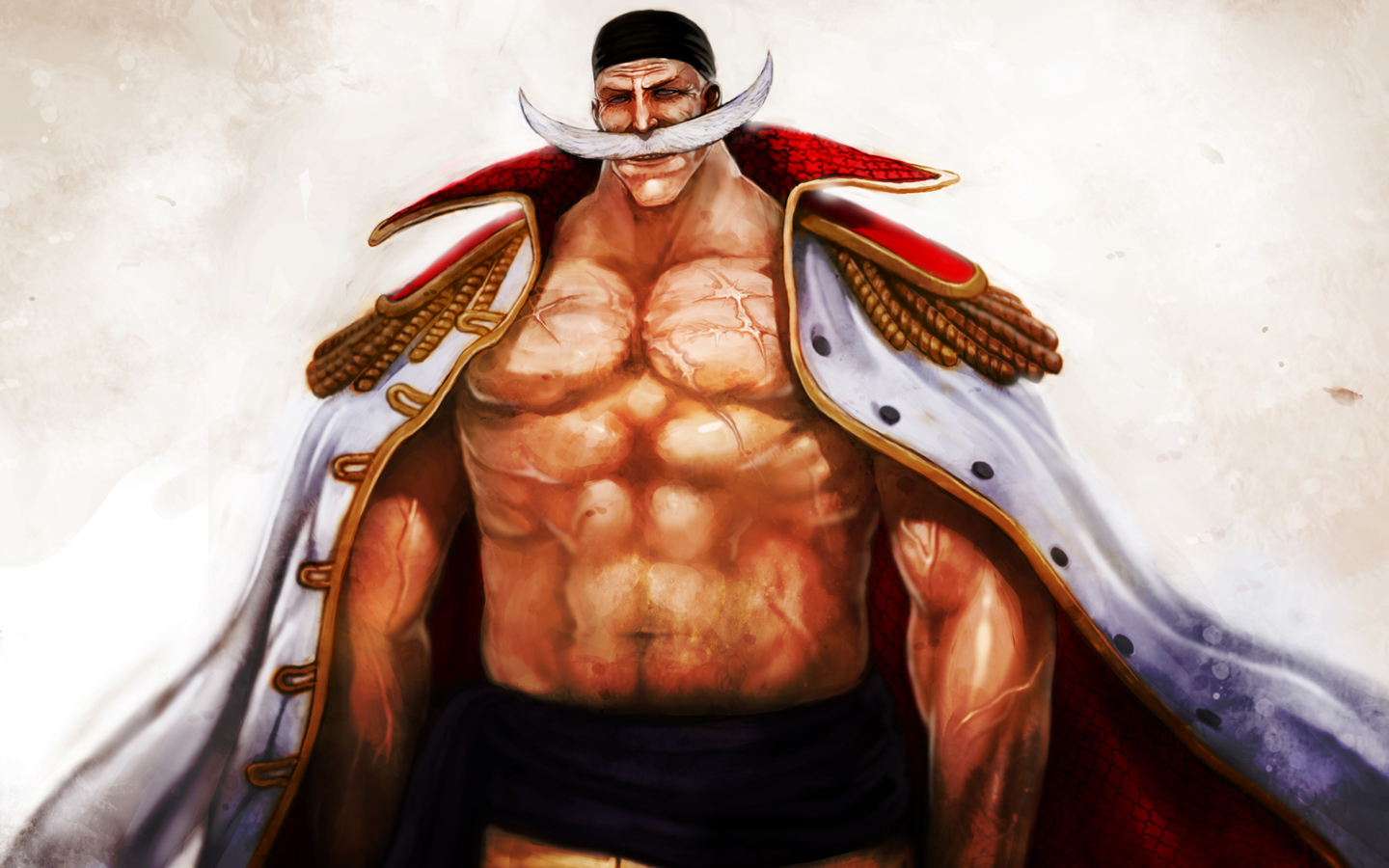 whitebeard wallpaper, muscle, chest, arm, barechested, fictional character
