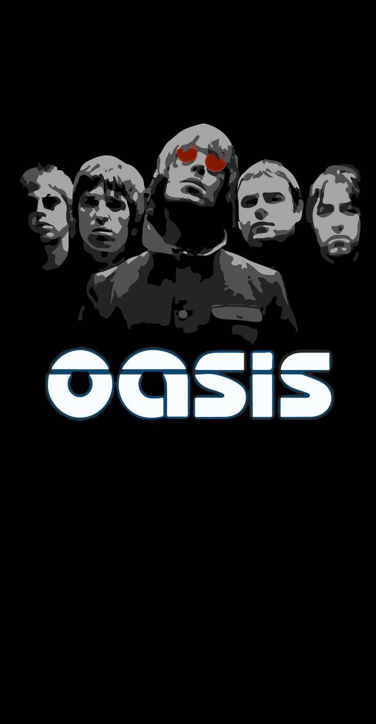 An oasis themed wallpaper I made enjoy :). Band wallpaper, Rock band logos, Oasis band