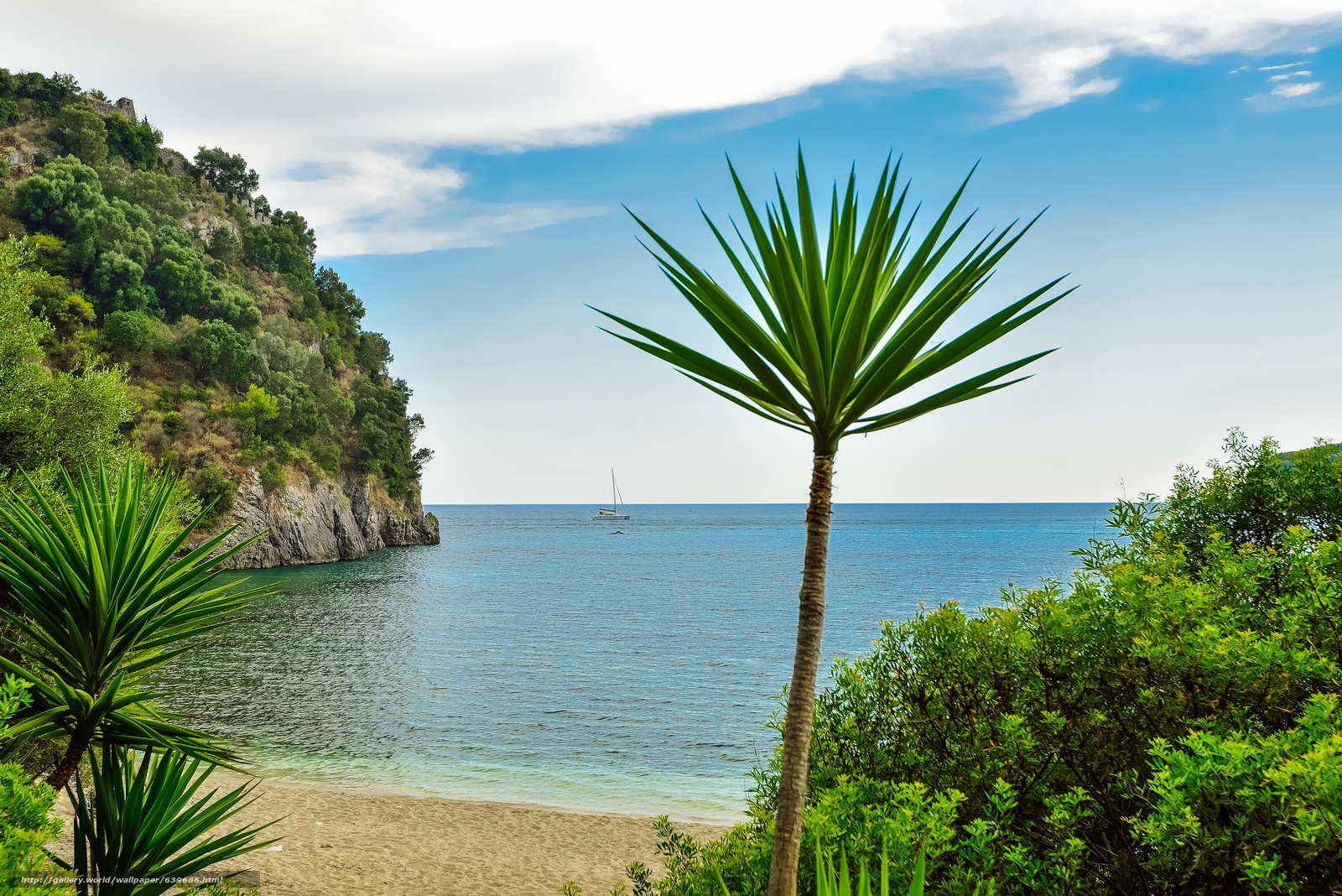 Download wallpaper Parga, Greece, sea, landscape free desktop wallpaper in the resolution 5871x3919
