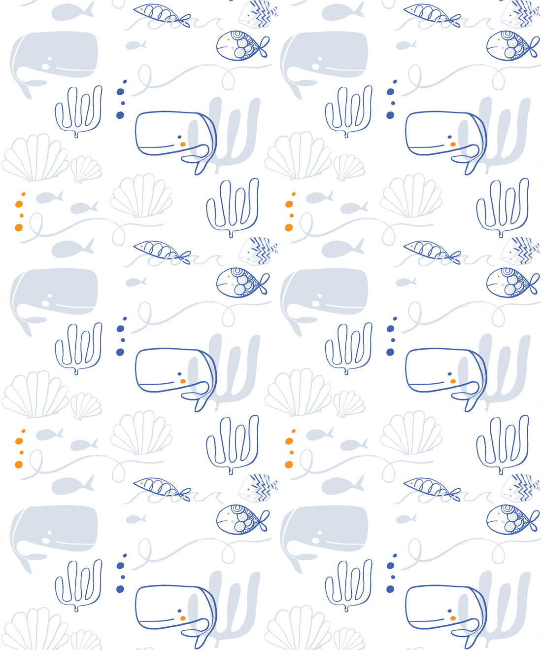 Beach House Wallpaper • Cute Under Whale Design EU