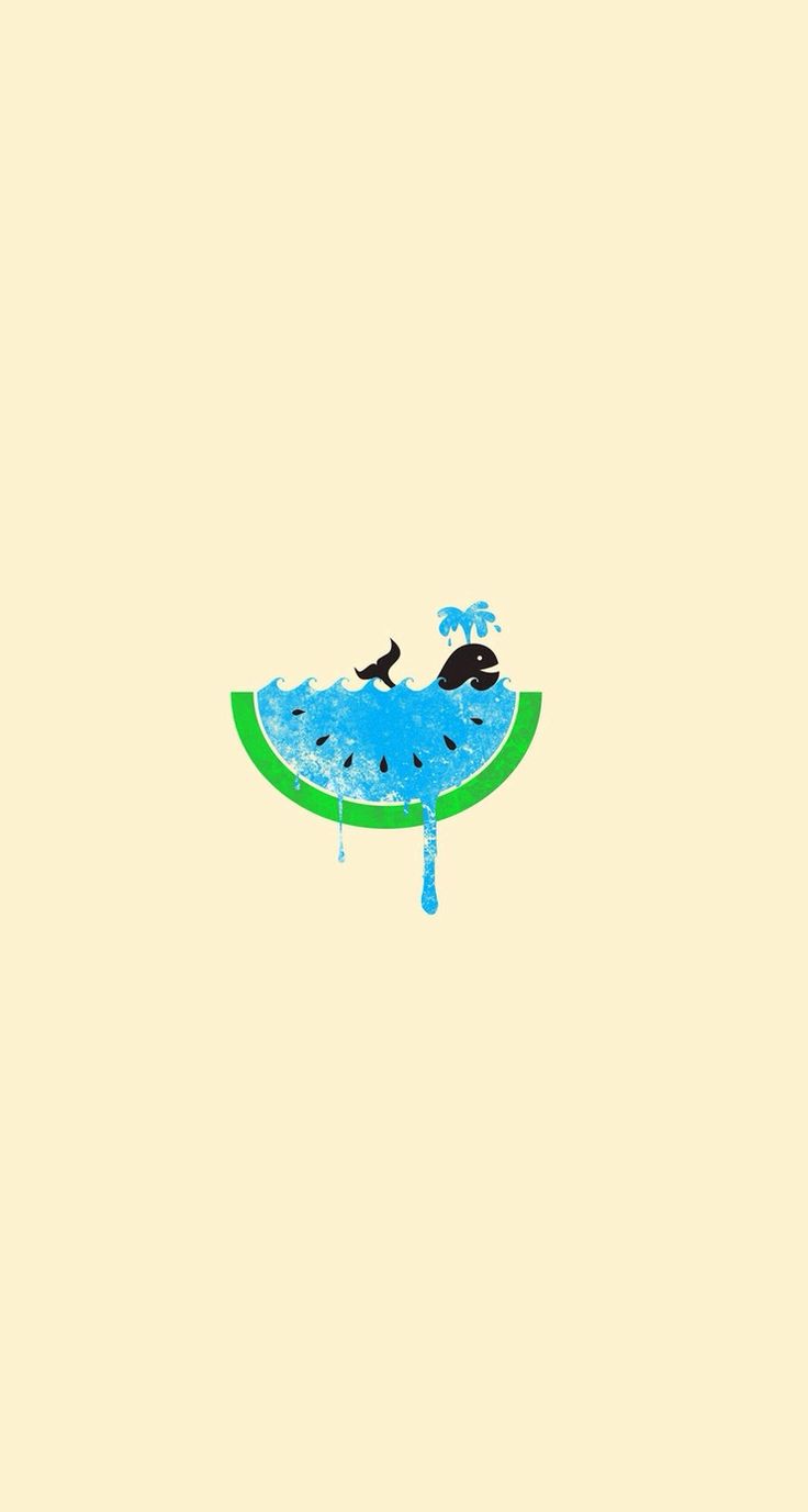 Whale Swim. Watermelon wallpaper, Cute wallpaper background, Pretty wallpaper iphone