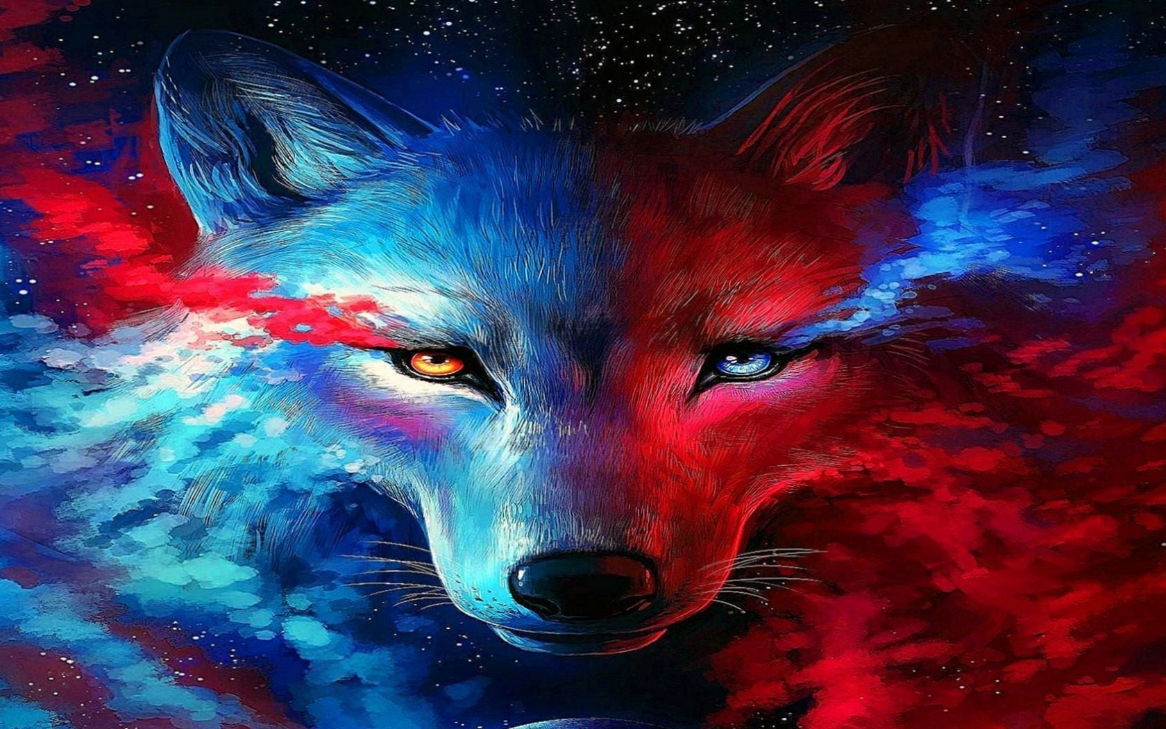 Free download Galaxy Wolf Wallpaper