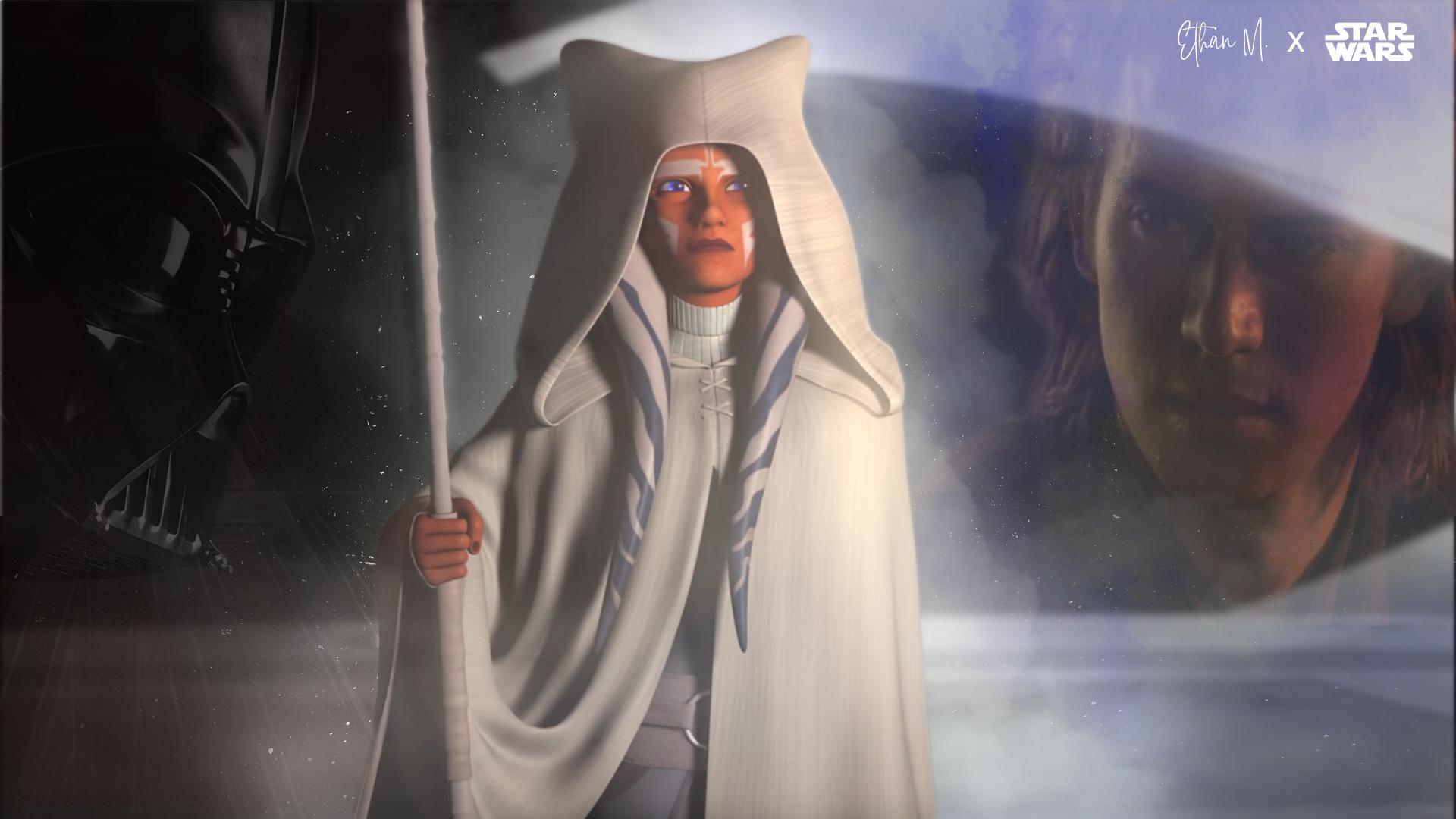 Ahsoka Tano and Anakin Skywalker Desktop Wallpaper