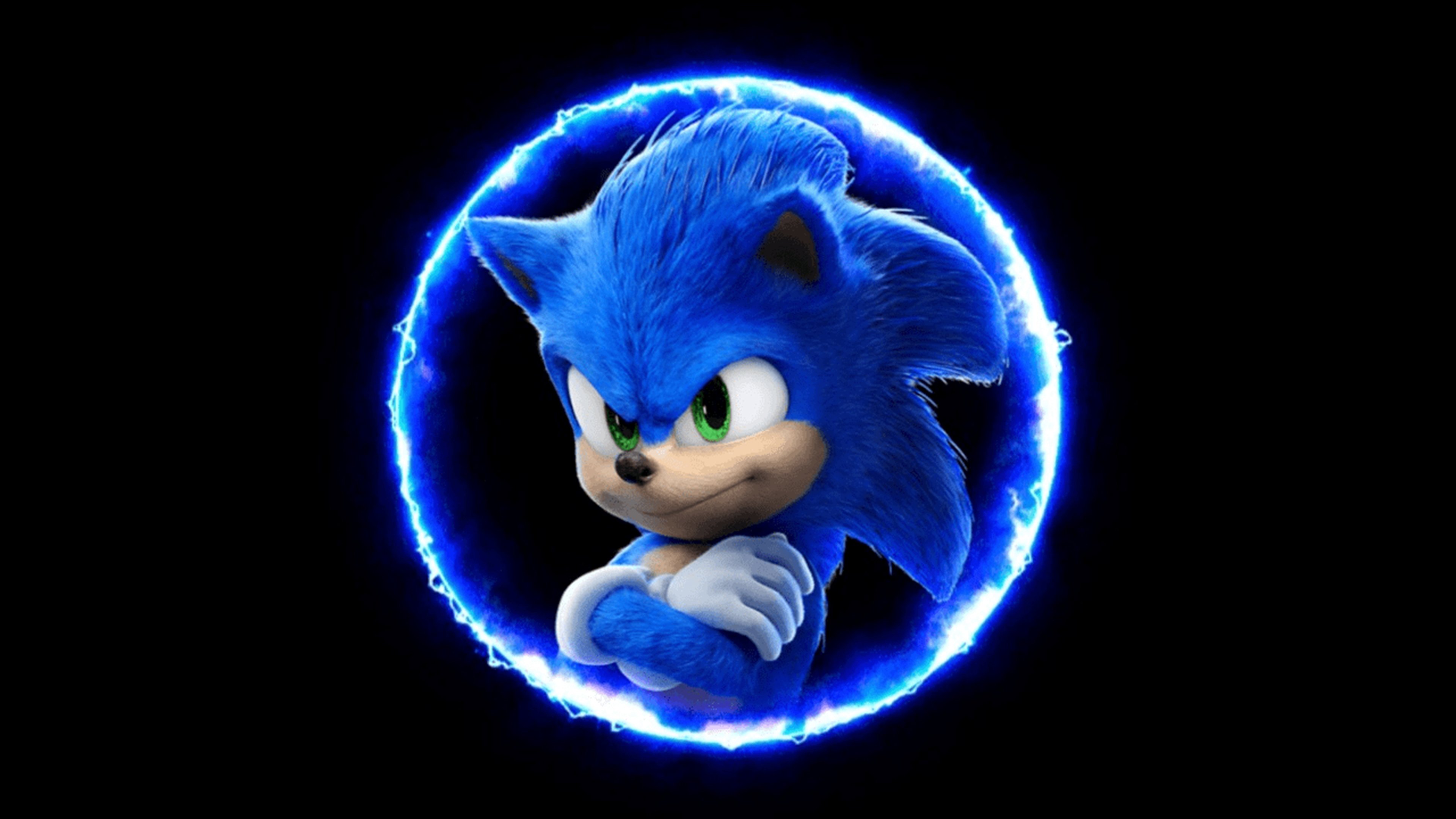 Blue 4K HD Sonic the Hedgehog Wallpaper
