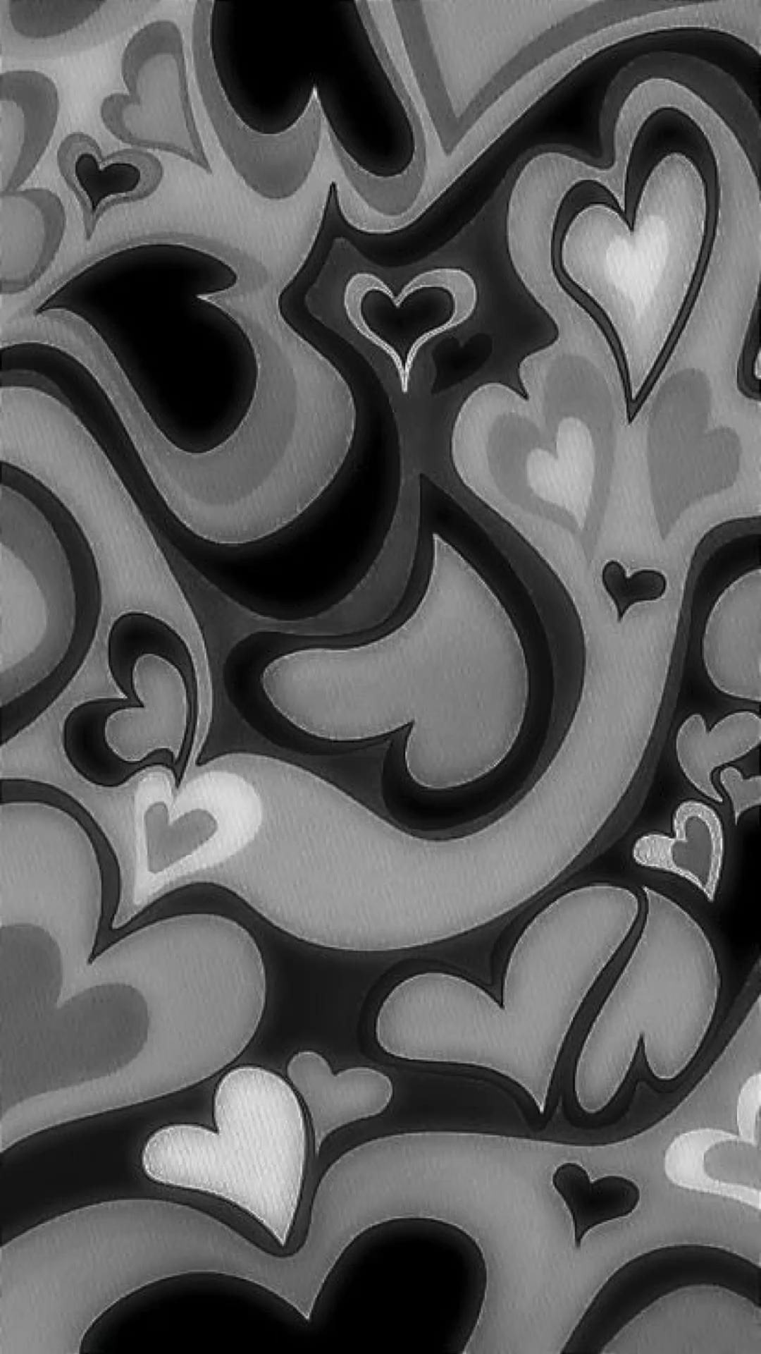 Aesthetic Heart Black Wallpapers - Wallpaper Cave