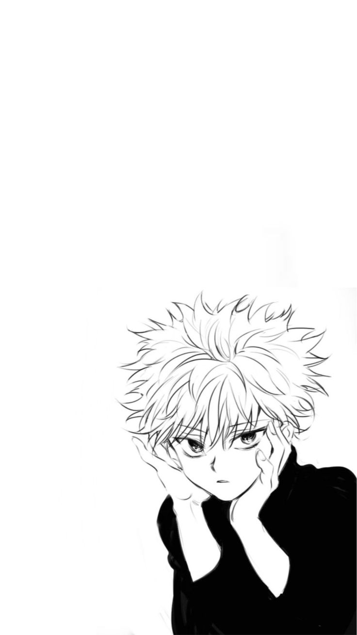 killua zoldyck. Anime wallpaper iphone, Anime monochrome, Anime cover photo