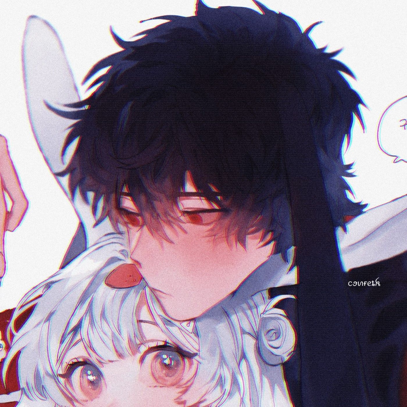 Cheerful Anime Couple PFP - adorable couple anime pfp - Image