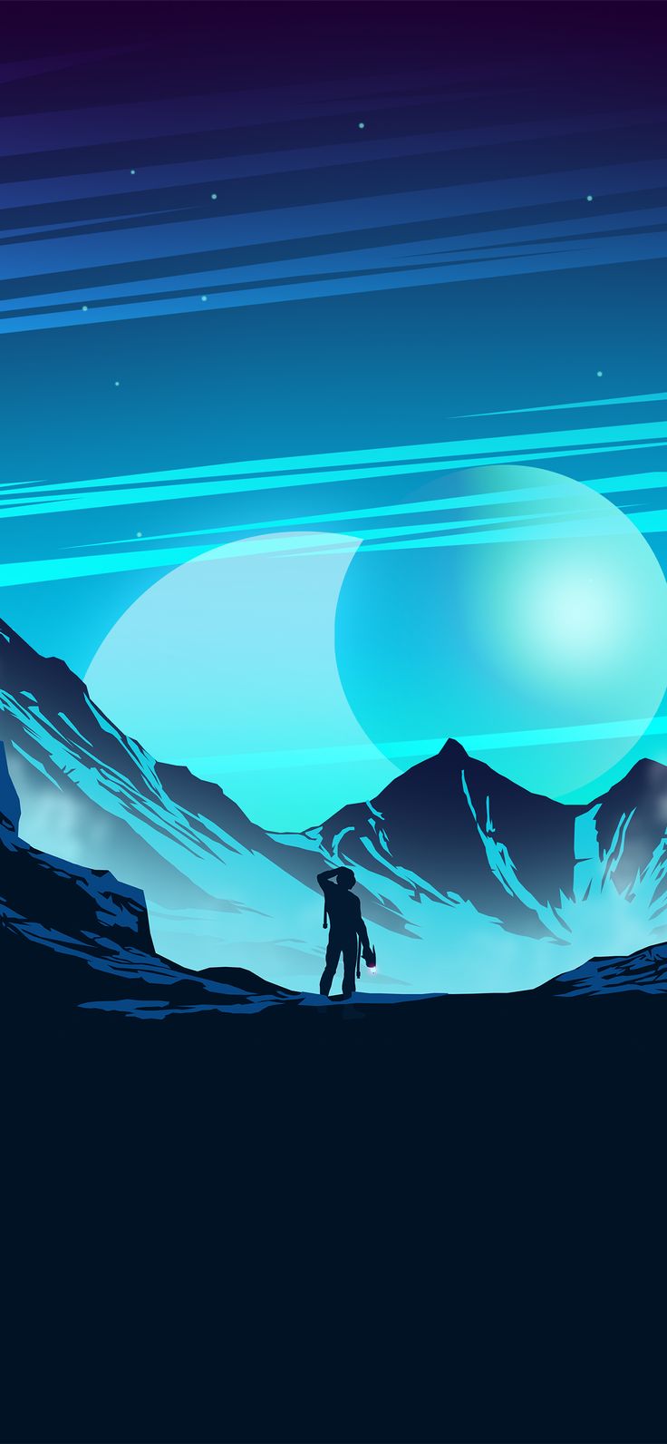 Colorful vector landscape wallpaper for iPhone. Lukisan abstrak, Abstrak, Lukisan