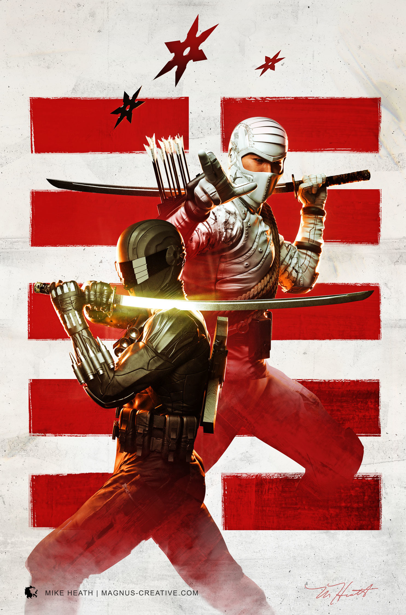 Snake Eyes & Storm Shadow, Water & Fire By Magnus Creative