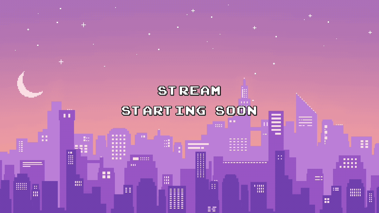Evening City Animated Twitch Screens Stream Starting Soon. Etsy. Pixel art, Sunset city, Streaming