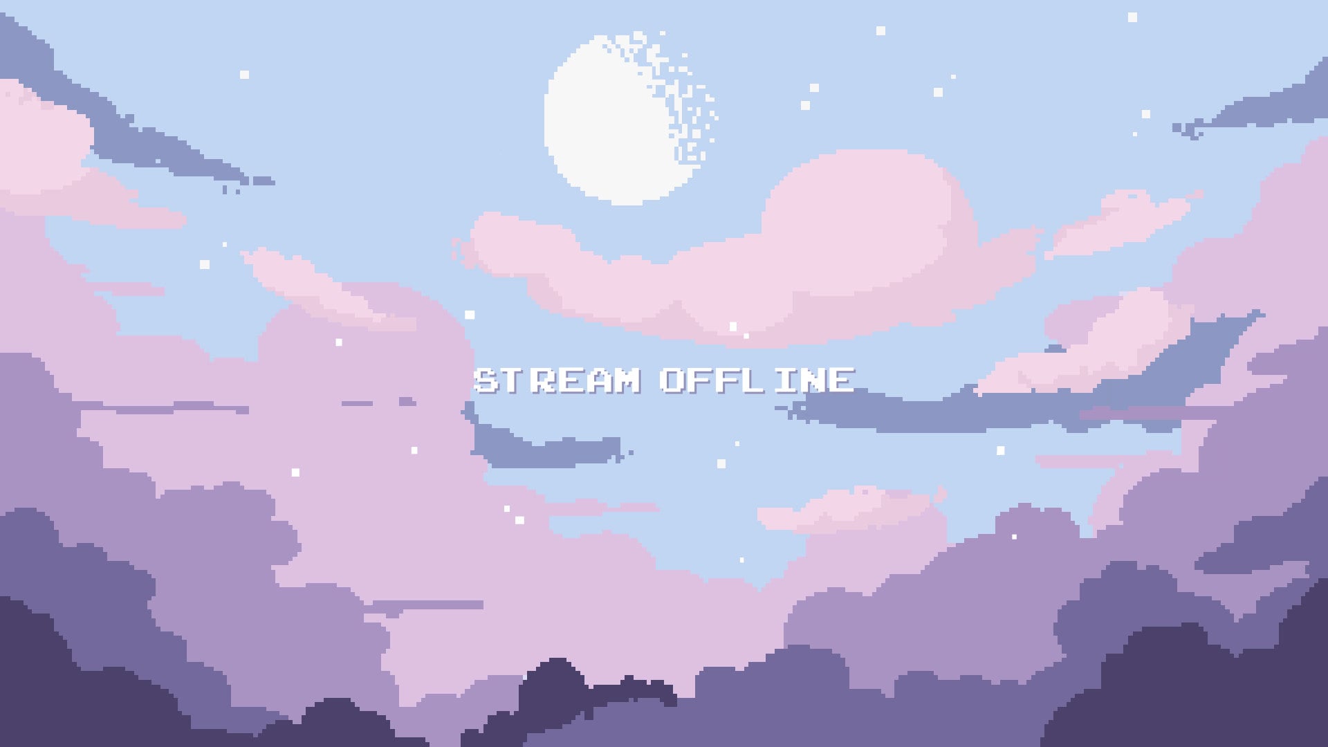 Purple Clouds Animated Twitch Screens Stream Starting Soon