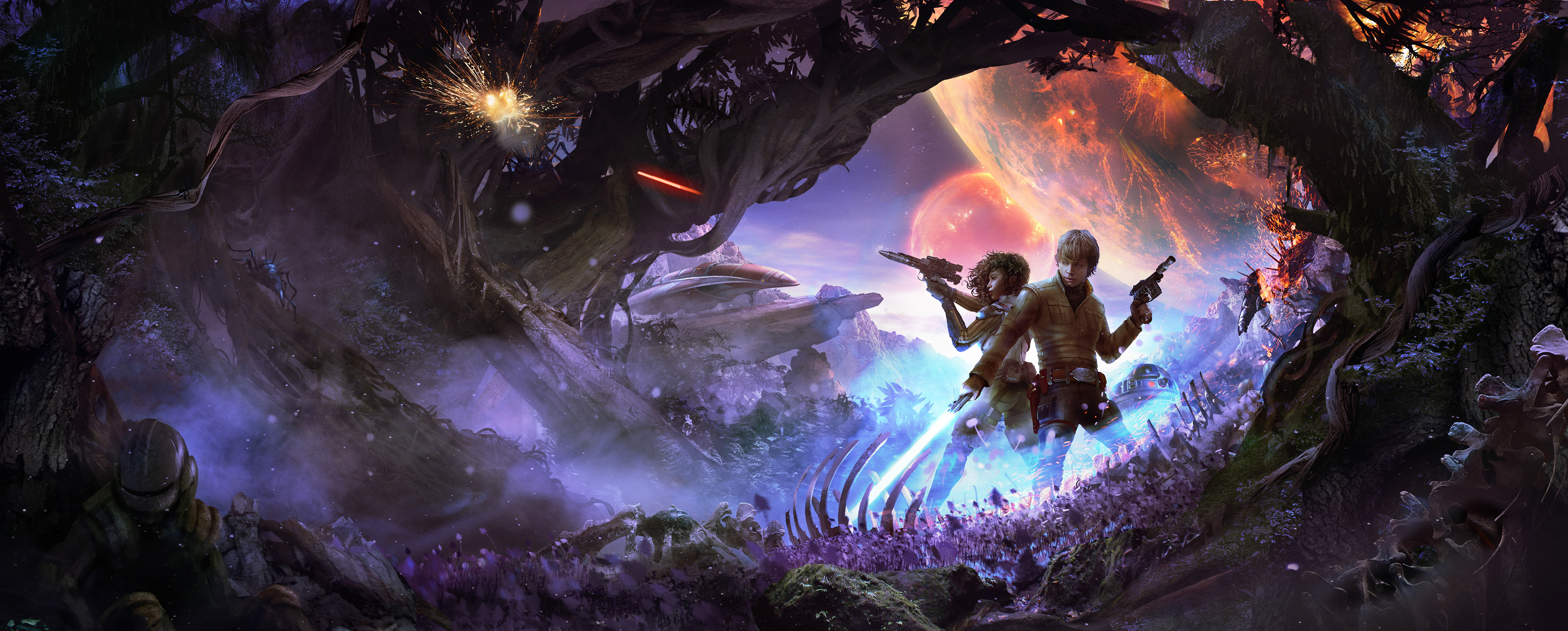 Star Wars Luke Skywalker R2 D2 Scifi Artwork, HD Artist, 4k Wallpaper, Image, Background, Photo and Picture