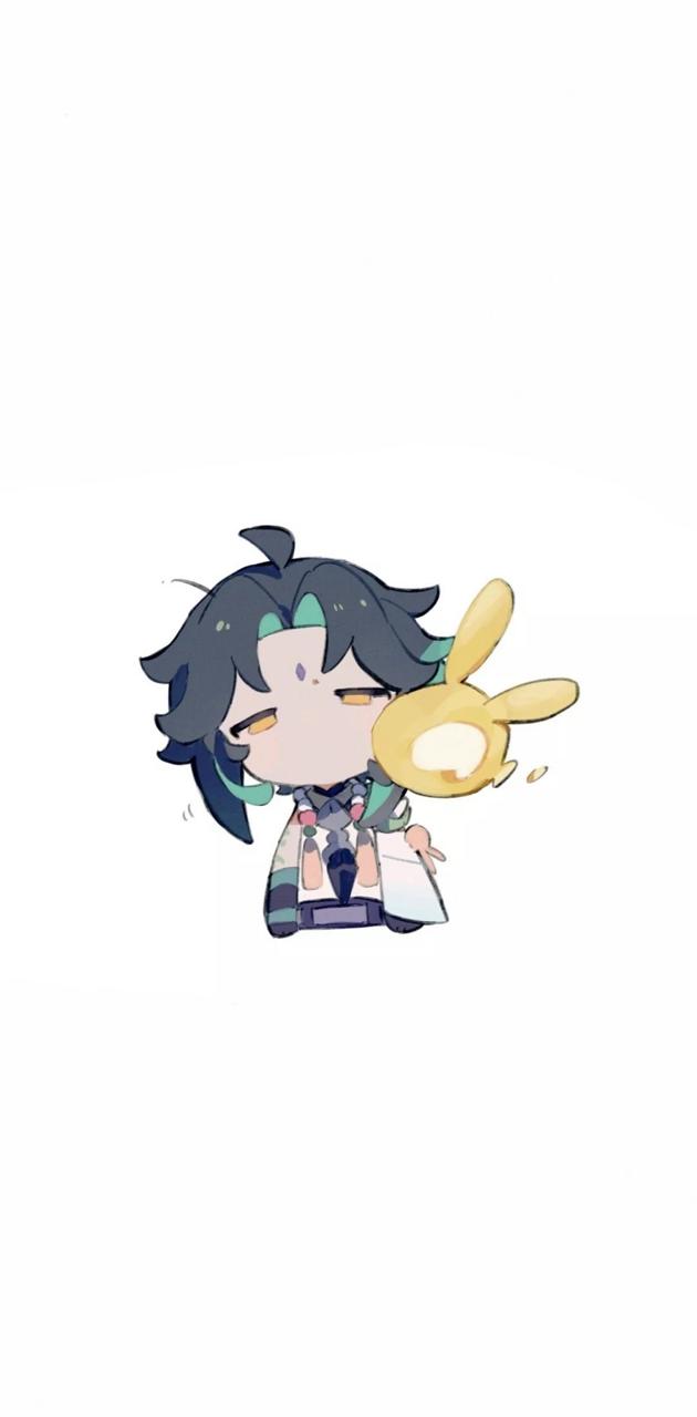 Xiao chibi genshin wallpaper