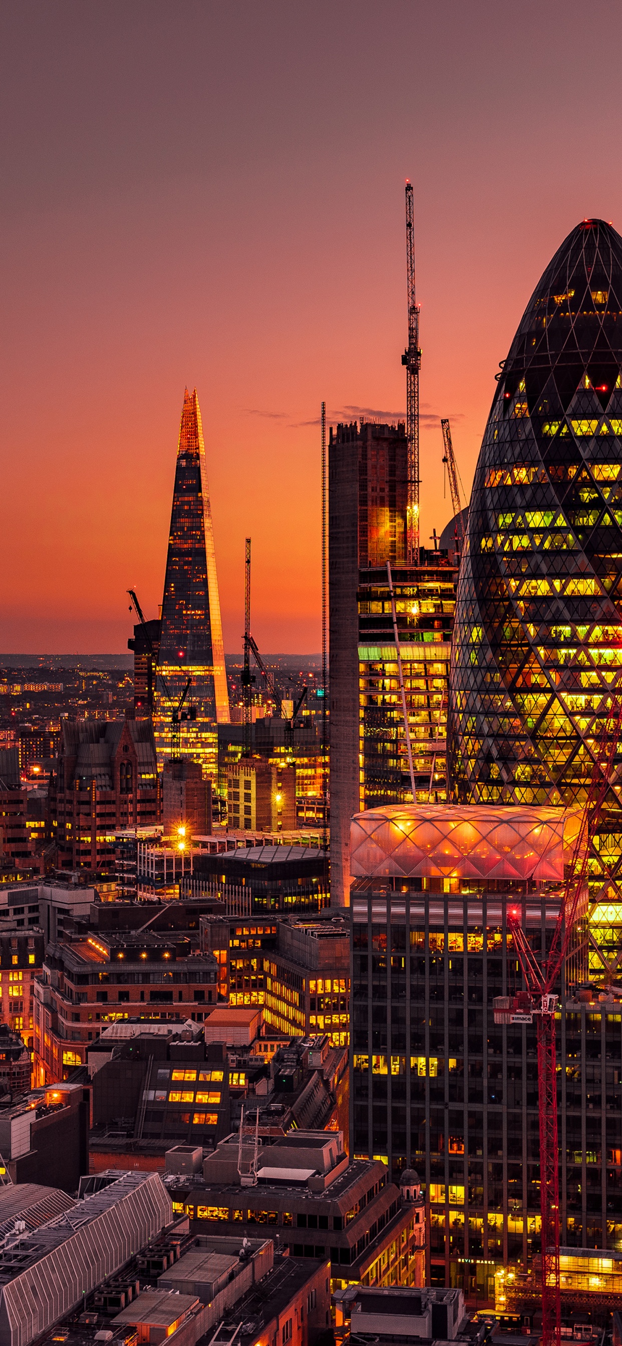Cityscape Wallpaper 4K, City lights, Sunset, Dawn, Skyscrapers, London, World
