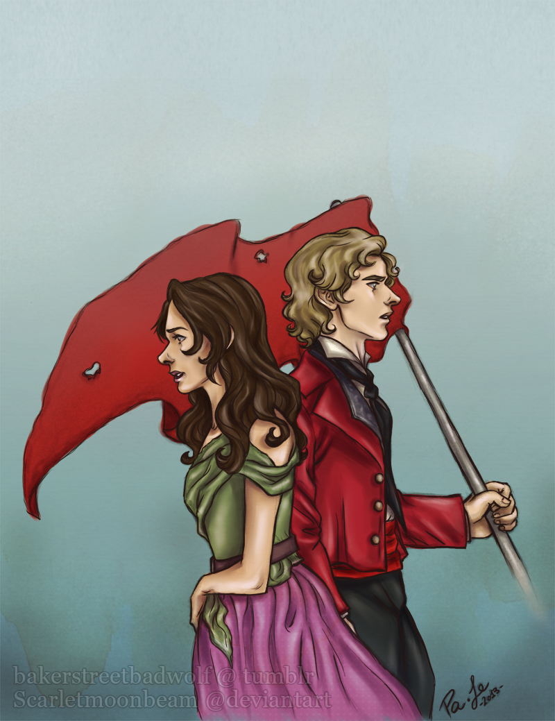 enjolras and eponine fan art miserables, Theatre geek, Showtunes