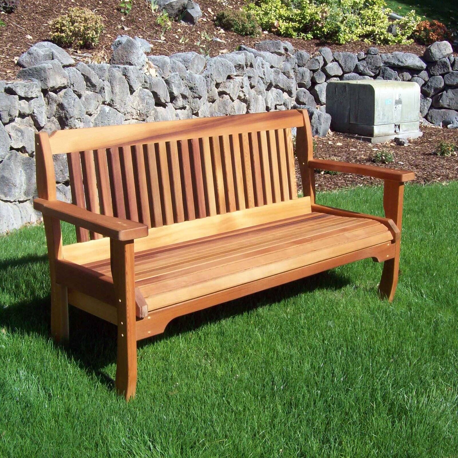 Wood Country Cabbage Hill Solid Cedar Garden Bench