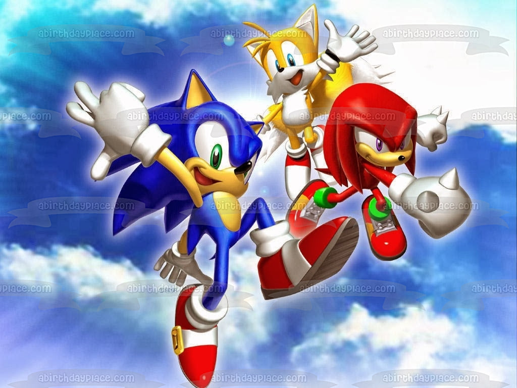Sonic the Hedgehog Sega Video Game Tails Knuckles Edible Cake Topper I