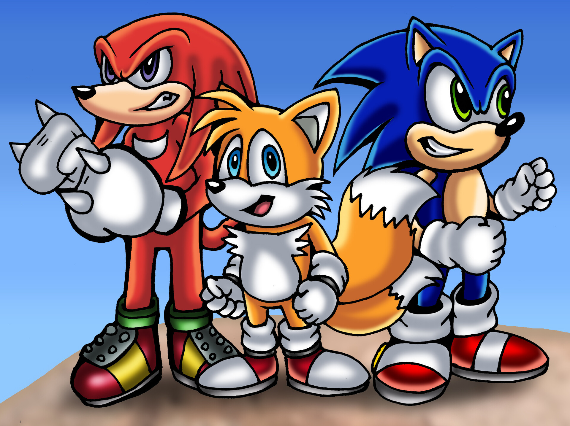 Sonic, Tails and Knuckles