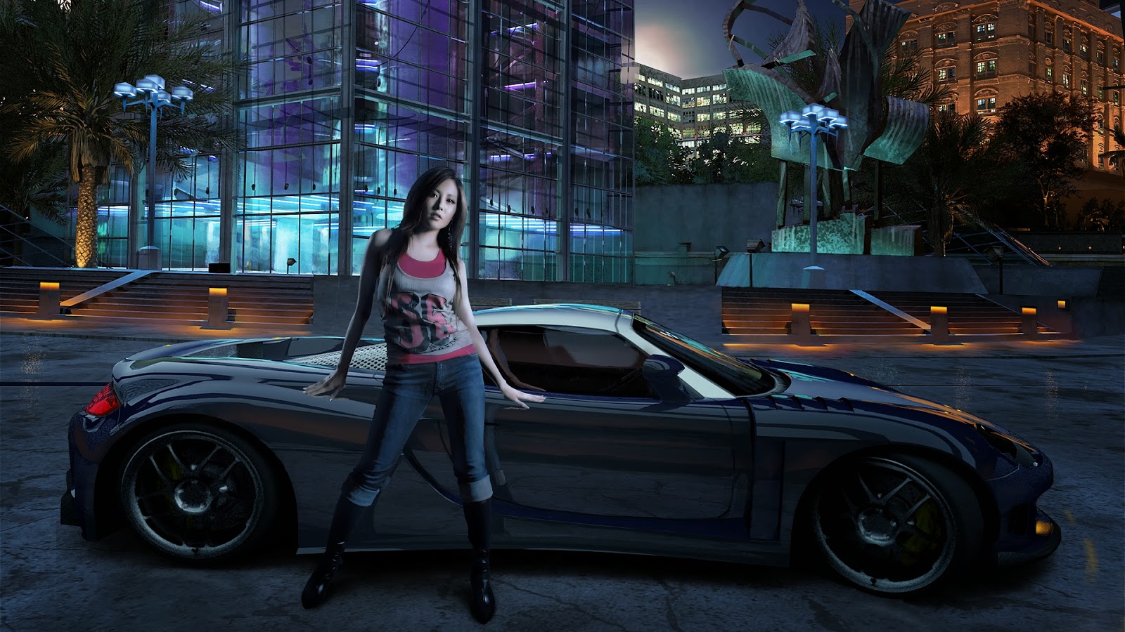 Car Girl Wallpaper Free Download