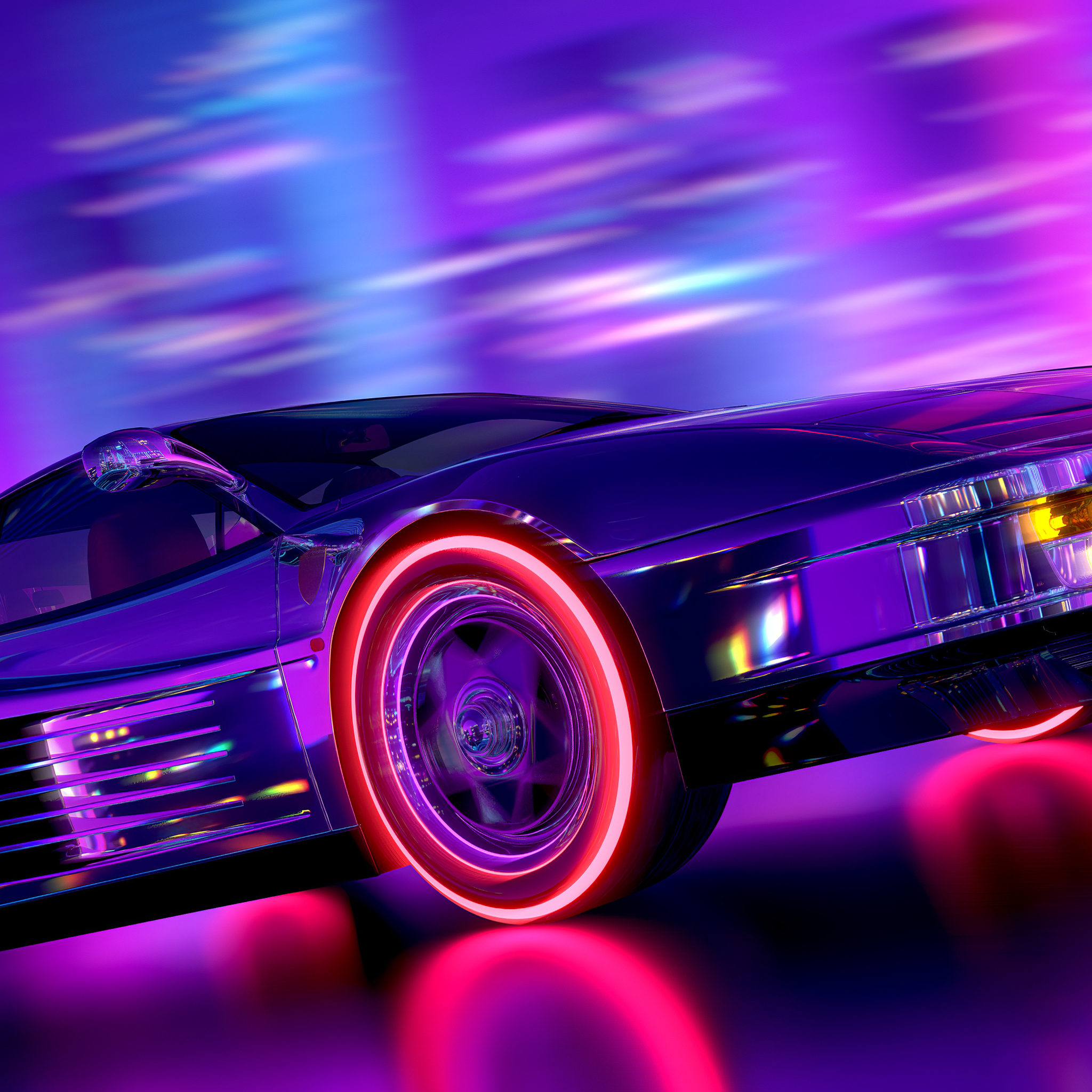 Retrowave Car Night 4k iPad Air HD 4k Wallpaper, Image, Background, Photo and Picture