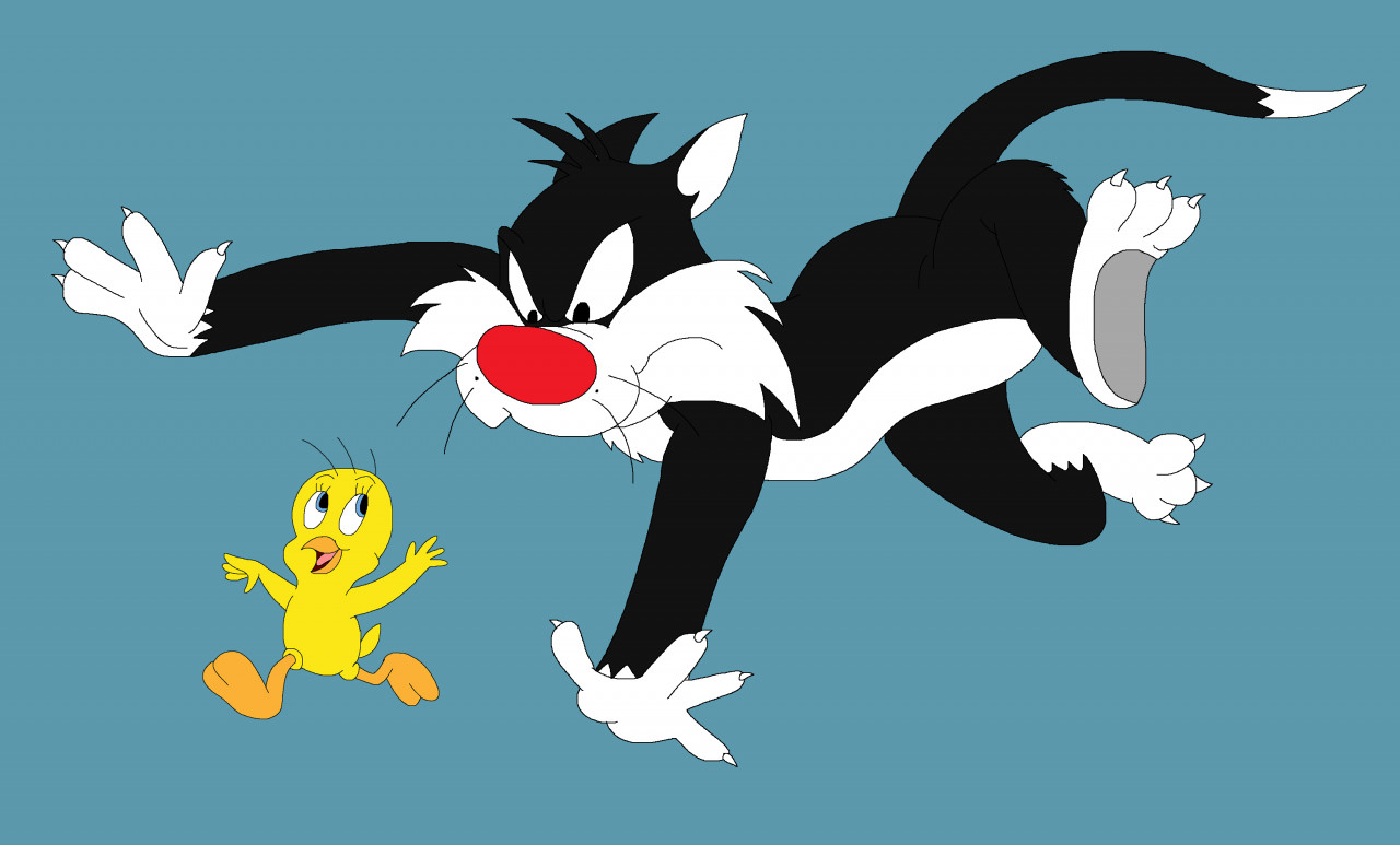 Sylvester chasing Tweety by CartoonAnimeFan2000 - Fur Affinity [dot] net