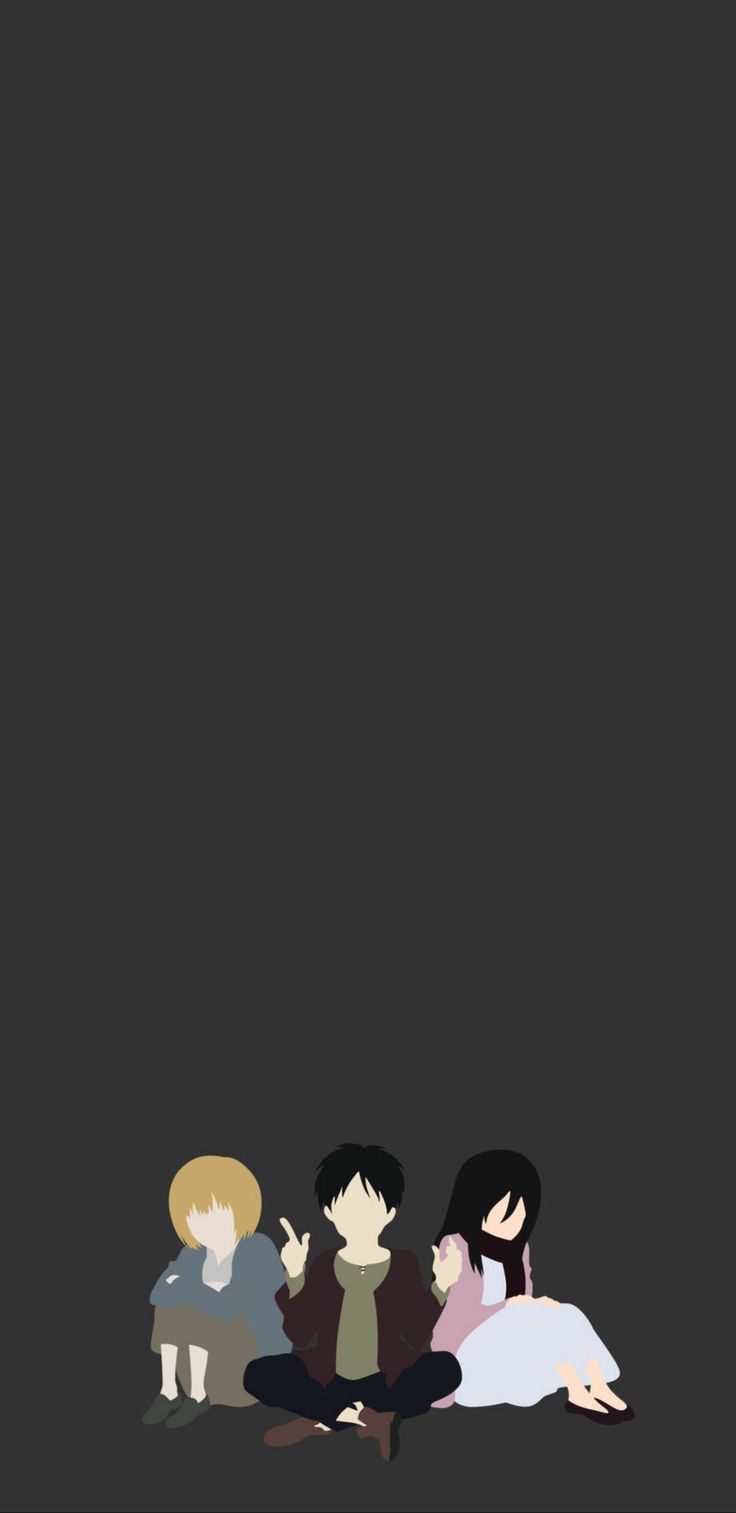 Eren Mikasa and Armin Minimalist Wallpaper. Eren and mikasa, Anime wallpaper iphone, Anime wallpaper